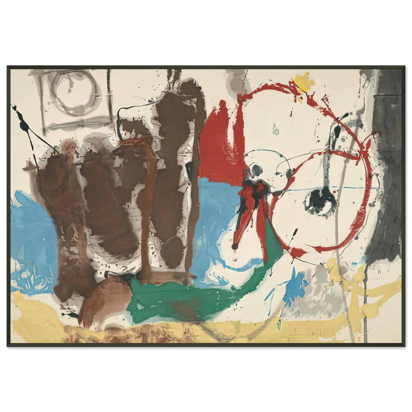 Helen Frankenthaler  Mother Goose Melody 1959 Framed Art Print  - Aluminum Frame - 21x29.7 cm / 8x12"