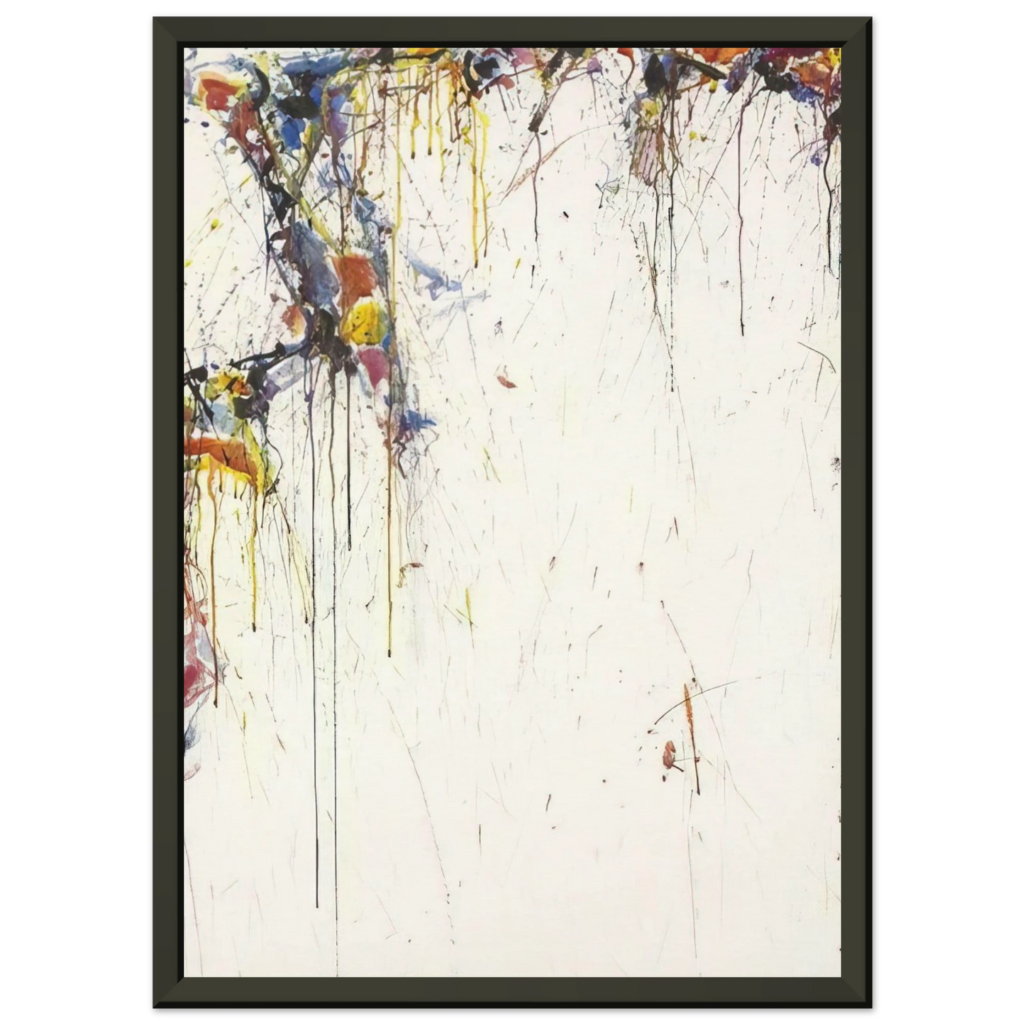 Sam Francis Japan Line Series No 1 Composition Framed Art Print - Aluminum Frame - 70x100 cm / 28x40 inches
