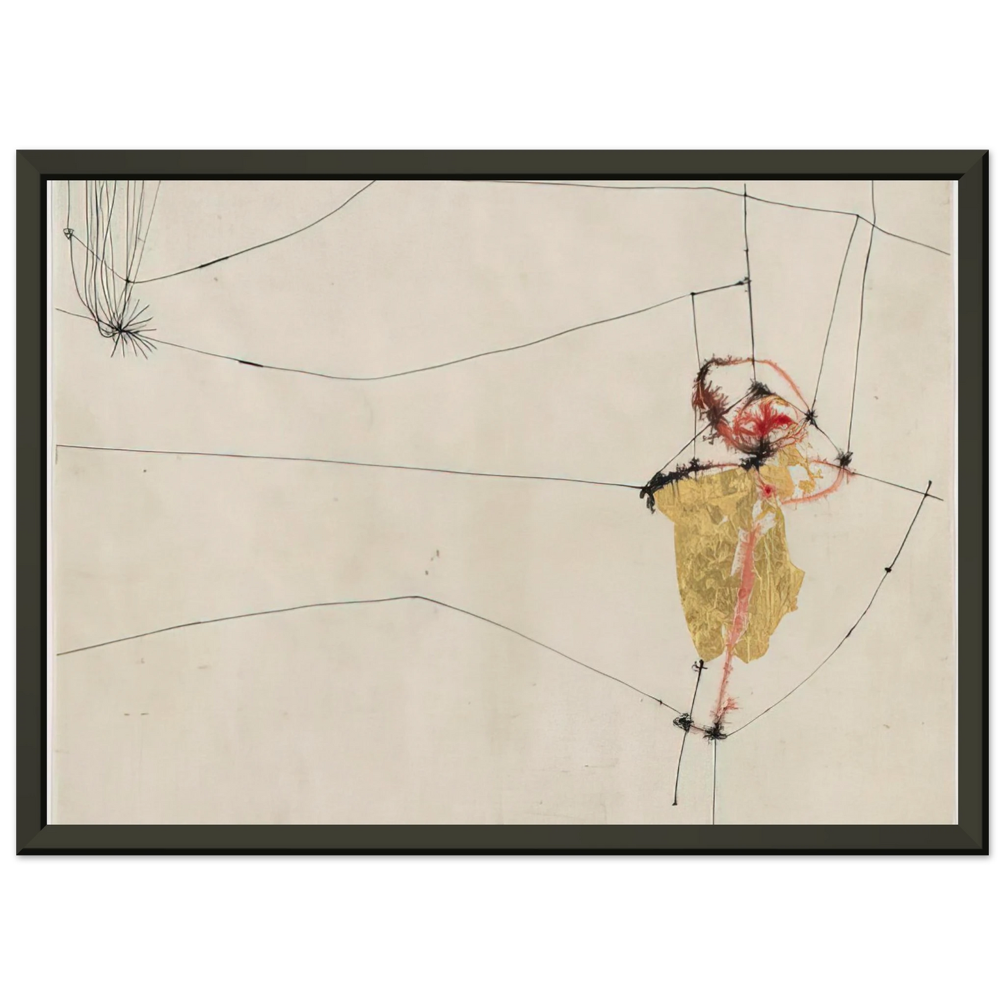 Alberto Burri Cover for 17 variazioni su temi proposti per una pura ideologia fonetica 1955 Framed Art Print - Aluminum Frame - 70x100 cm / 28x40 inches