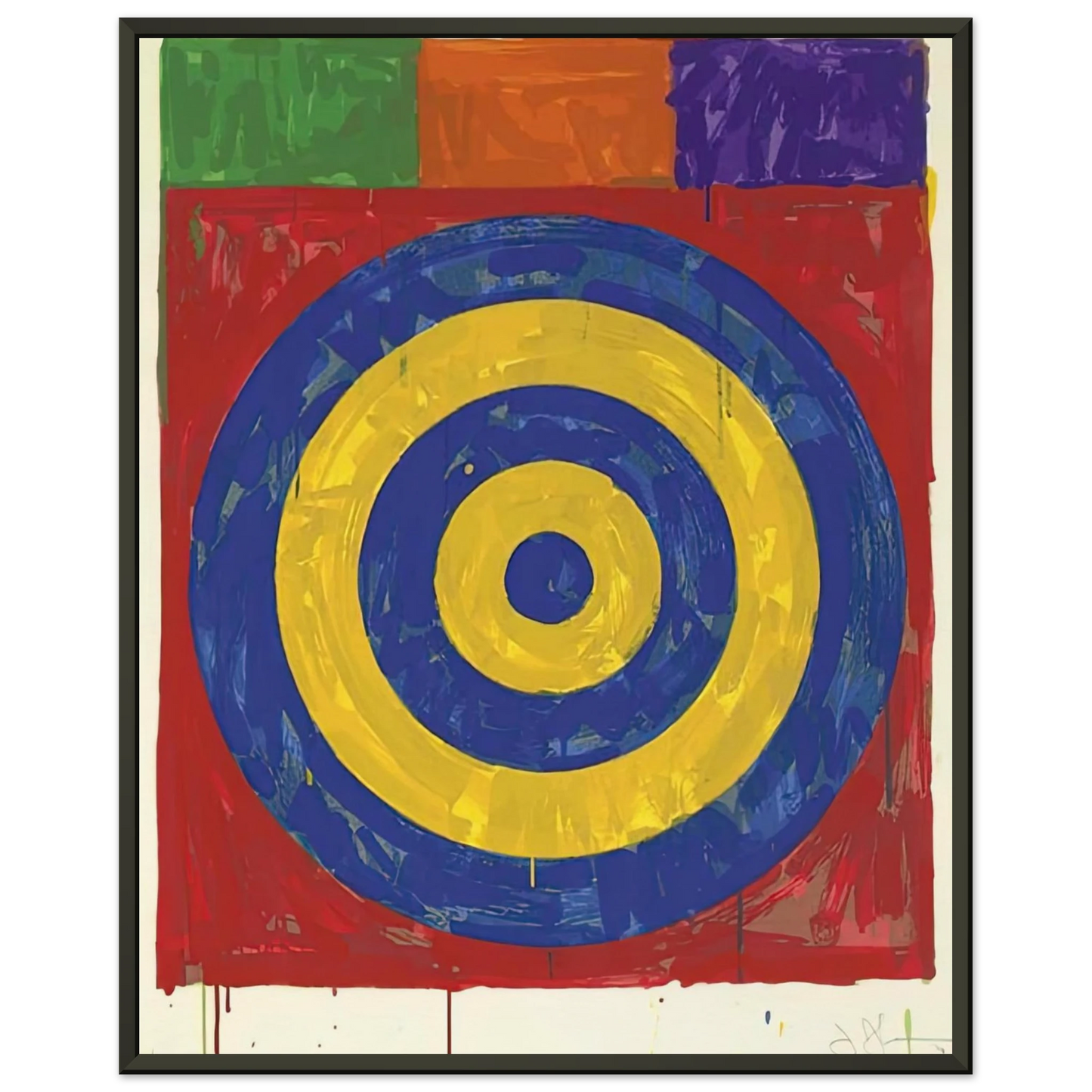 Jasper Johns TARGET ULAE 147 1974 Framed Art Print - Aluminum Frame - 70x100 cm / 28x40 inches