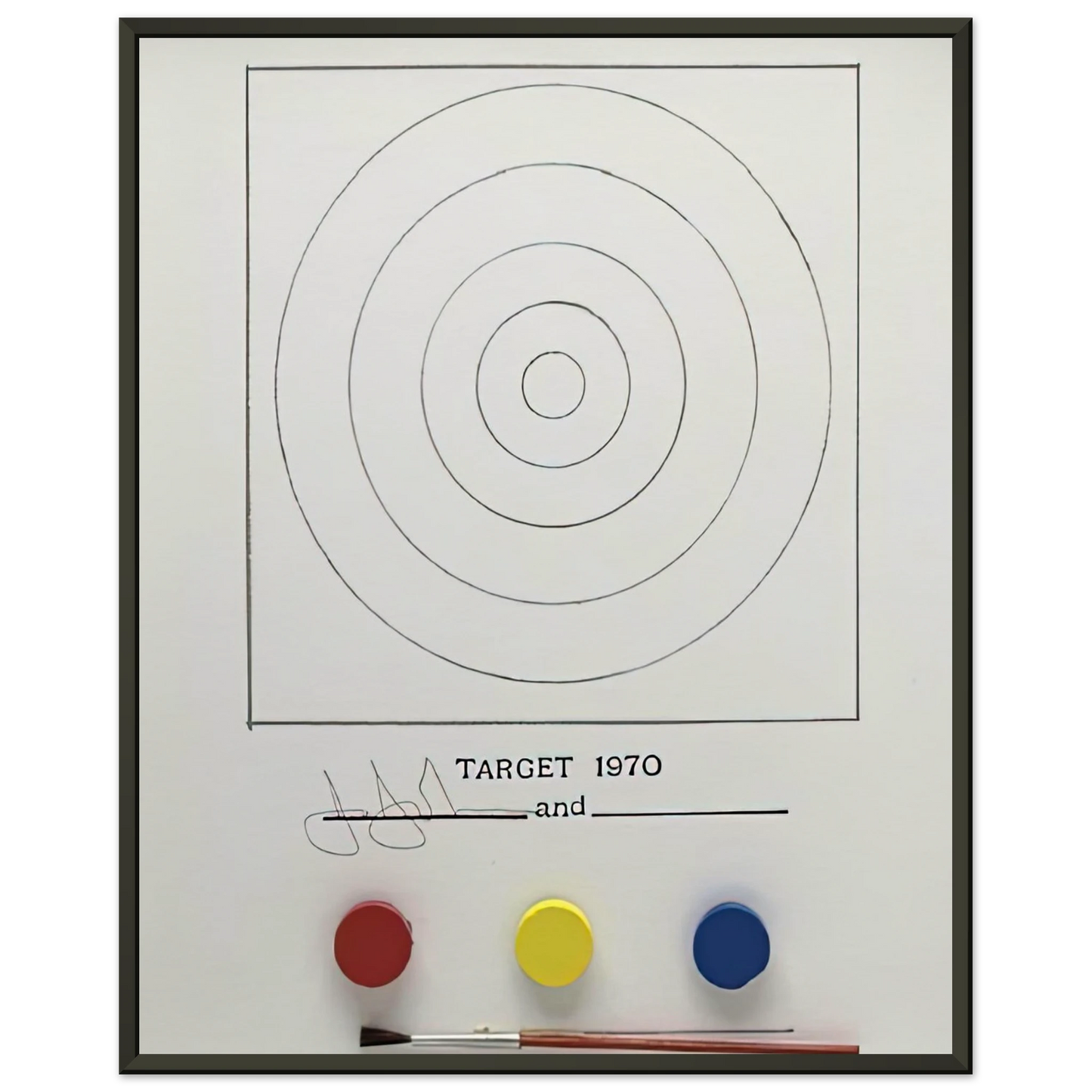 Jasper Johns TARGET ULAE 89 Framed Art Print - Aluminum Frame - 40x50 cm / 16x20 inches