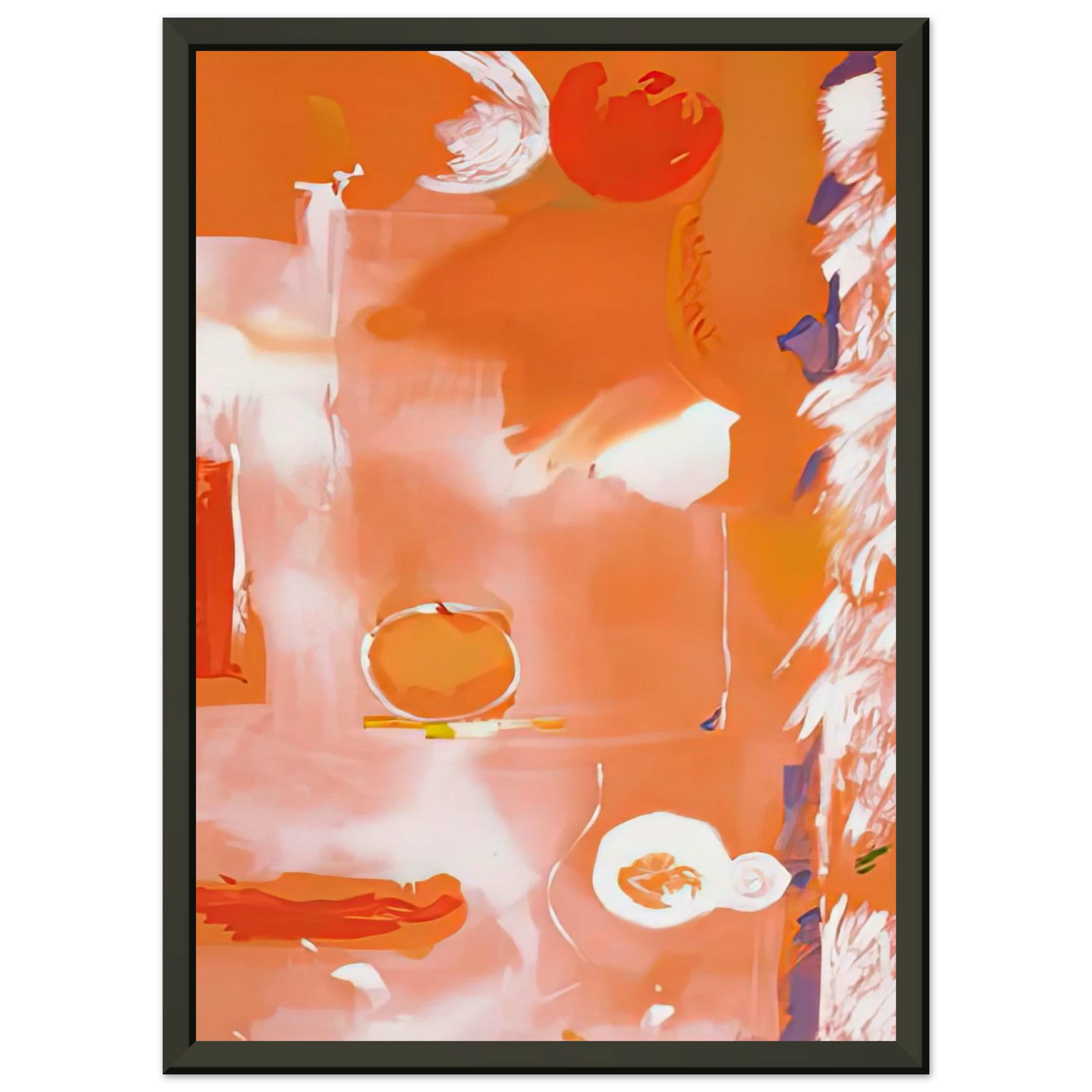 Helen Frankenthaler  Seeing the Moon on a Hot Summer Day 1987 Framed Art Print  - Aluminum Frame - 40x50 cm / 16x20 inches