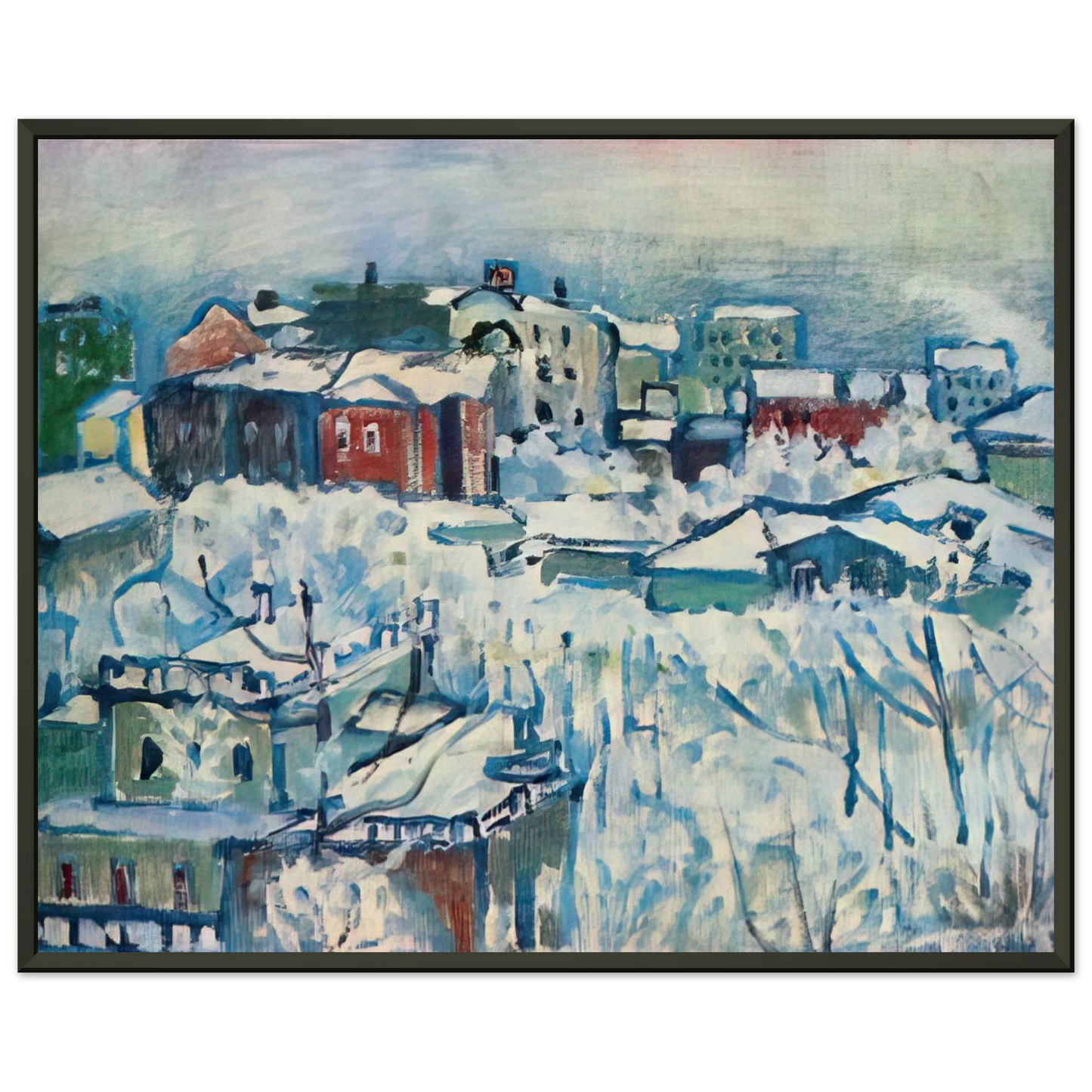 Wassily Kandinsky  MOSCOW SMOLENSKY BOULEVARD STUDY 1916 Framed Art Print  - Aluminum Frame - 60x80 cm / 24x32 inches