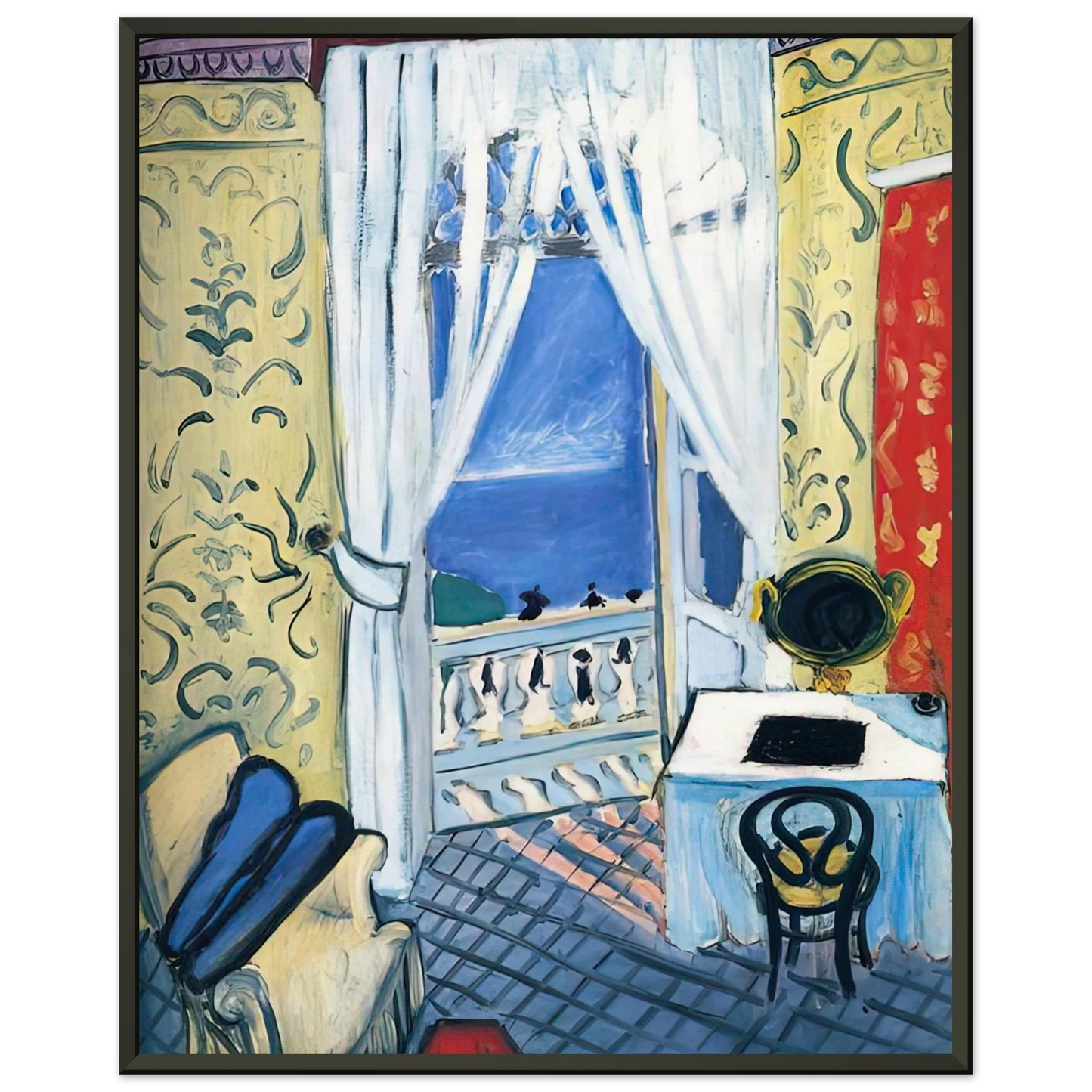 Henri Matisse INTERIOR WITH A VIOLIN CASE 1919 Framed Art Print - Aluminum Frame - 70x100 cm / 28x40 inches