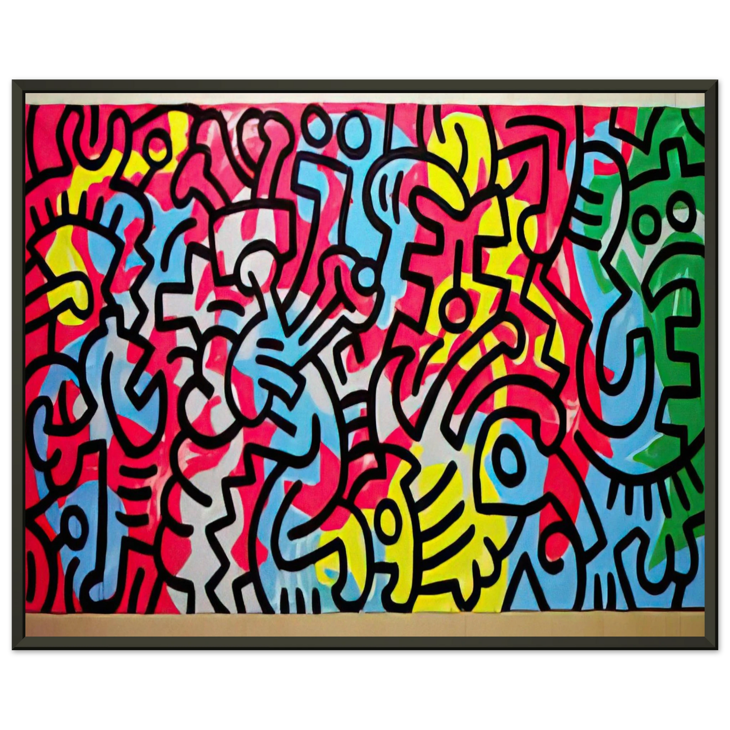 Keith Haring UNTITLED 1987 Framed Art Print - Aluminum Frame - 40x50 cm / 16x20 inches