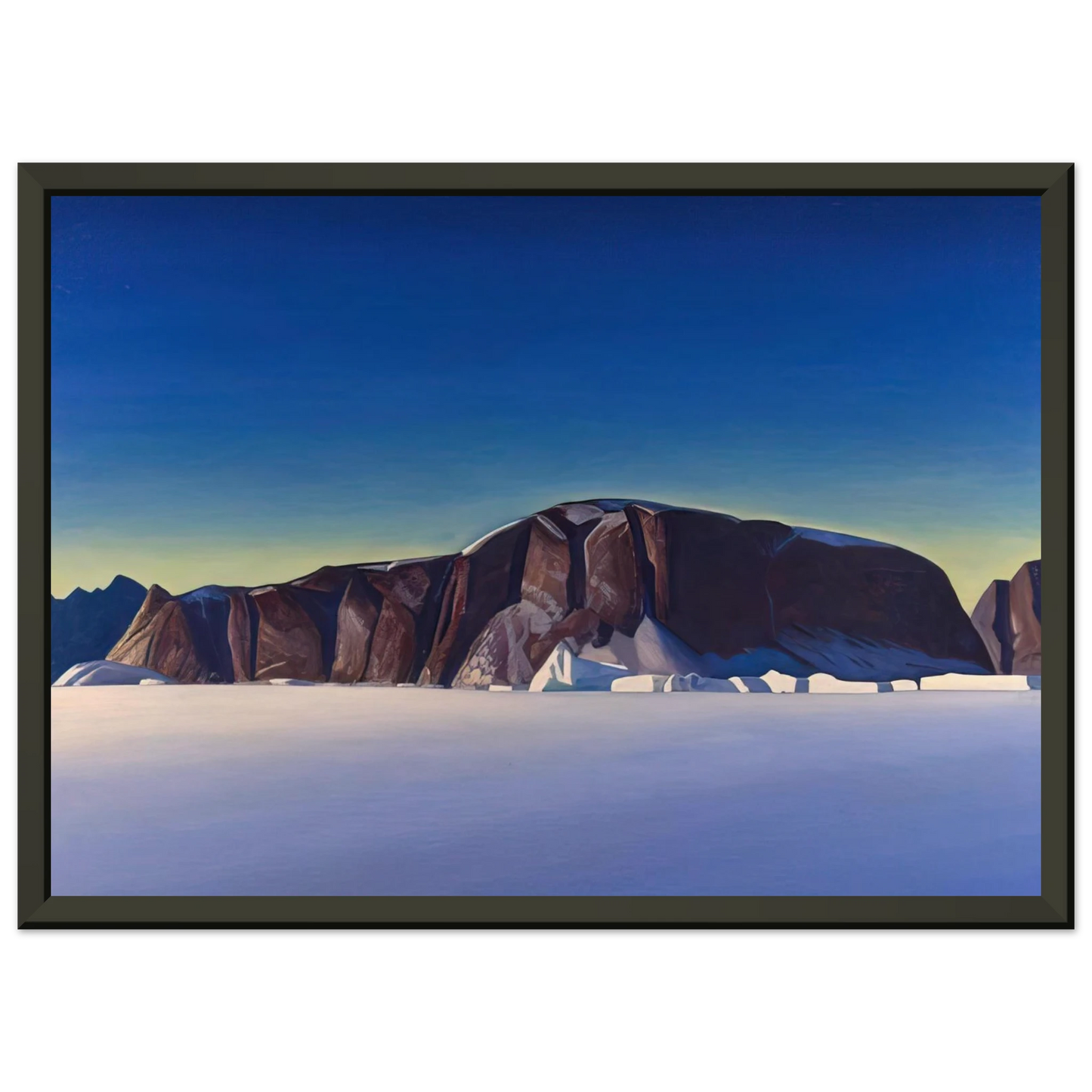 Rockwell Kent Greenland Coast Framed Art Print - Aluminum Frame - 40x50 cm / 16x20 inches