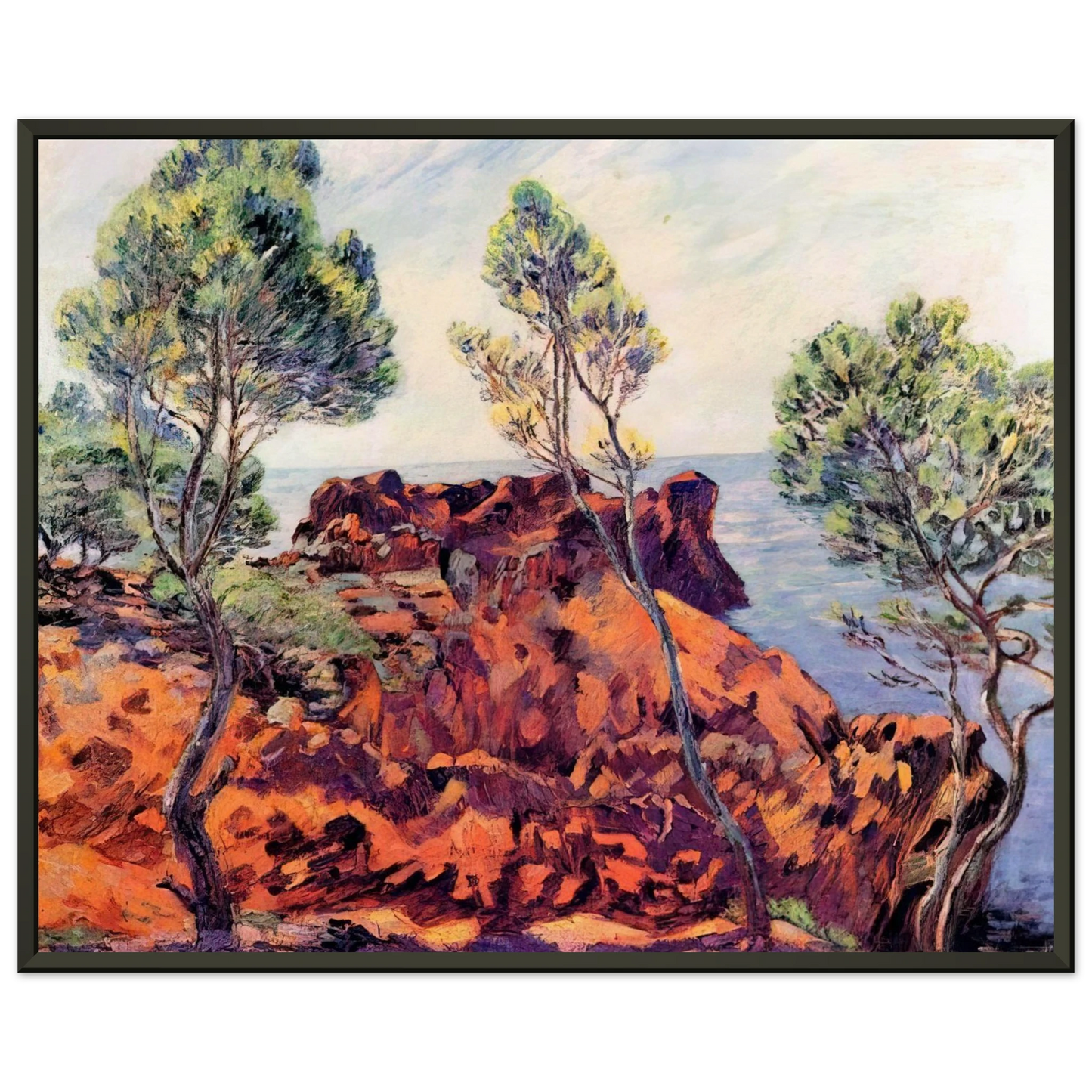 Armand Guillaumin Agay les Roches Rouges 1901 Framed Art Print - Aluminum Frame - 70x100 cm / 28x40 inches