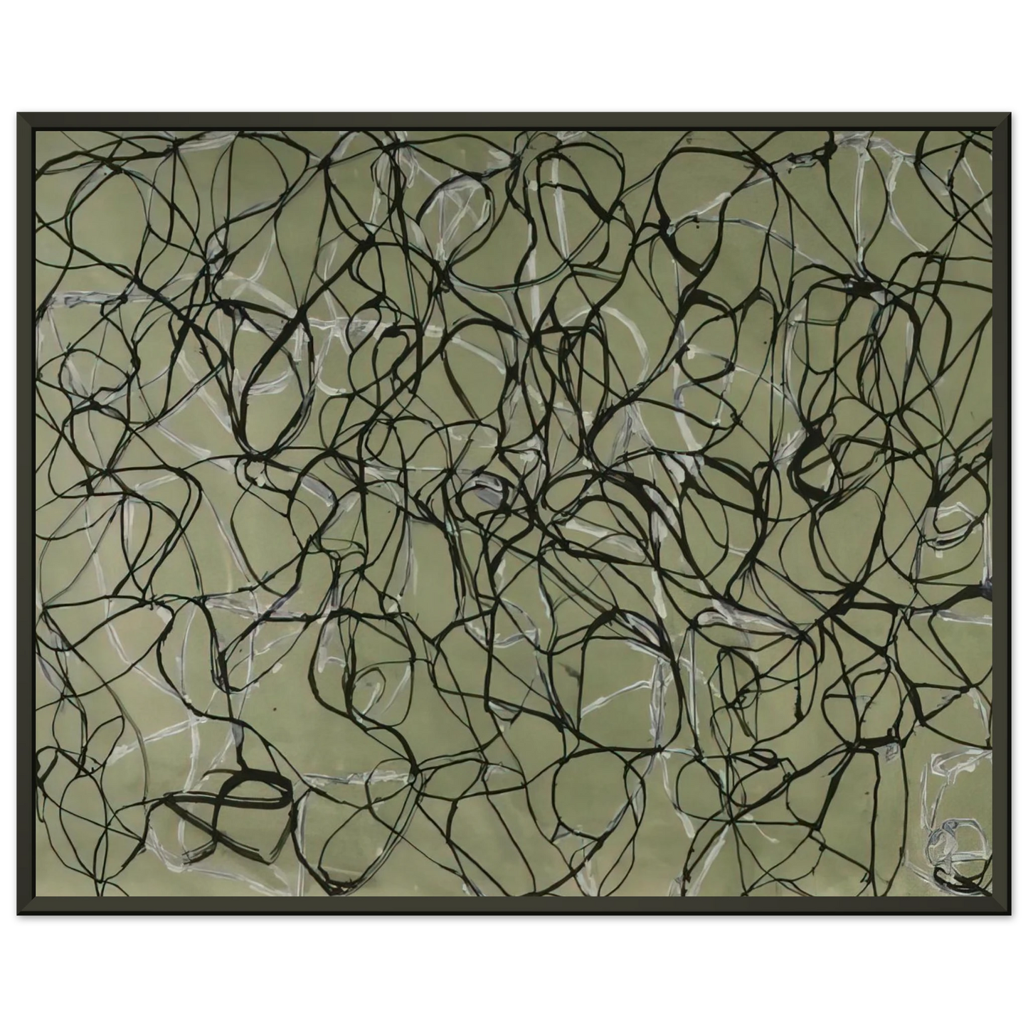 Brice Marden Bridge Study 1991 Framed Art Print - Aluminum Frame - 60x80 cm / 24x32 inches