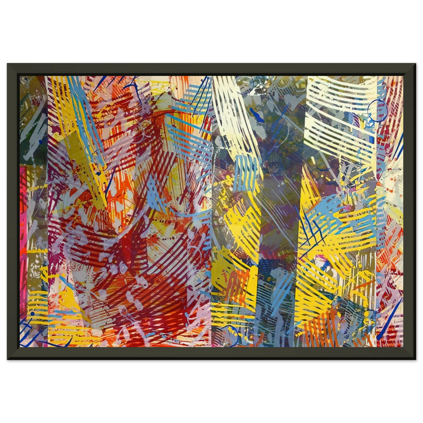 Sam Gilliam Pretty Boxes Framed Art Print - Aluminum Frame - 40x50 cm / 16x20 inches