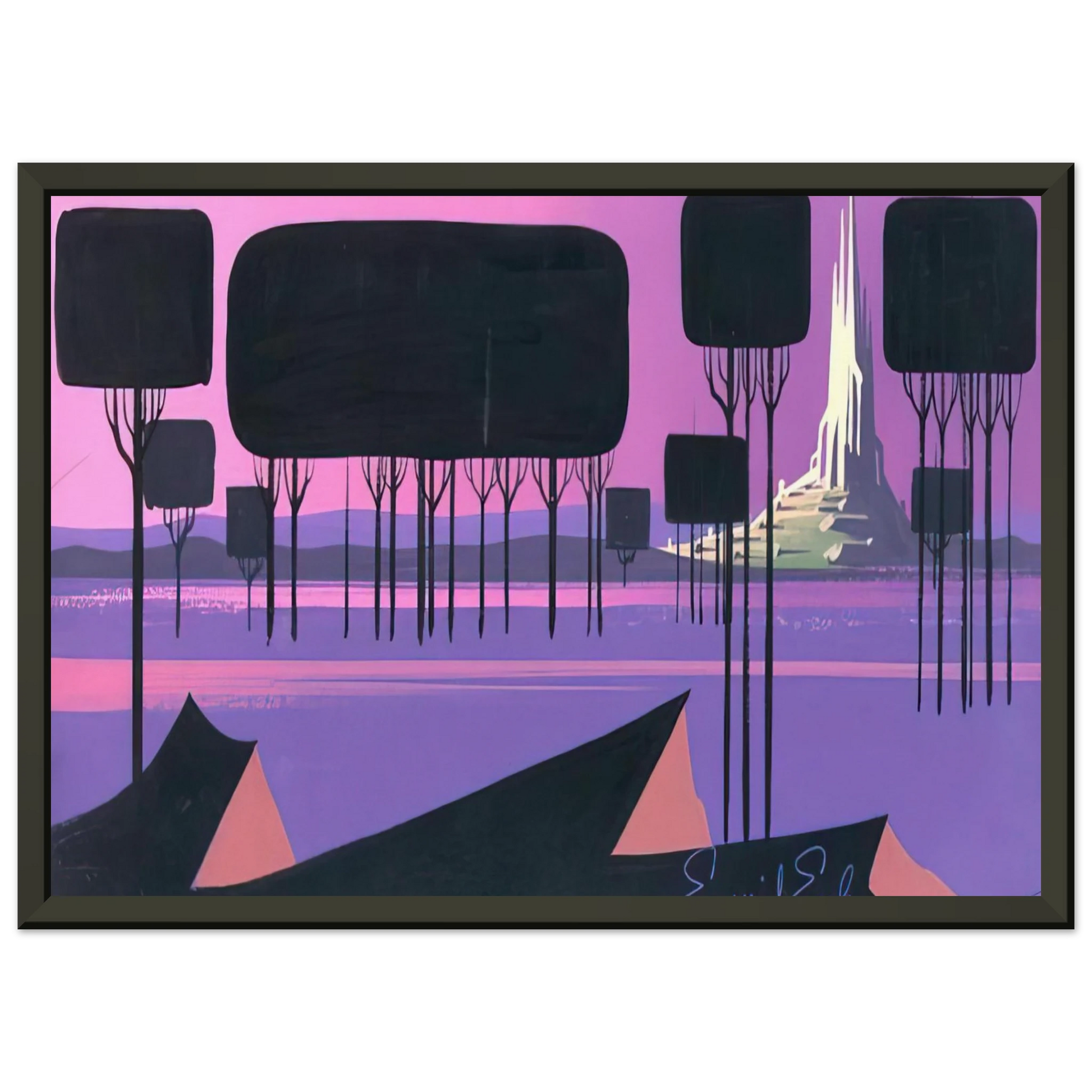 Eyvind Earle  Sleeping Beauty Framed Art Print  - Aluminum Frame - 70x100 cm / 28x40 inches