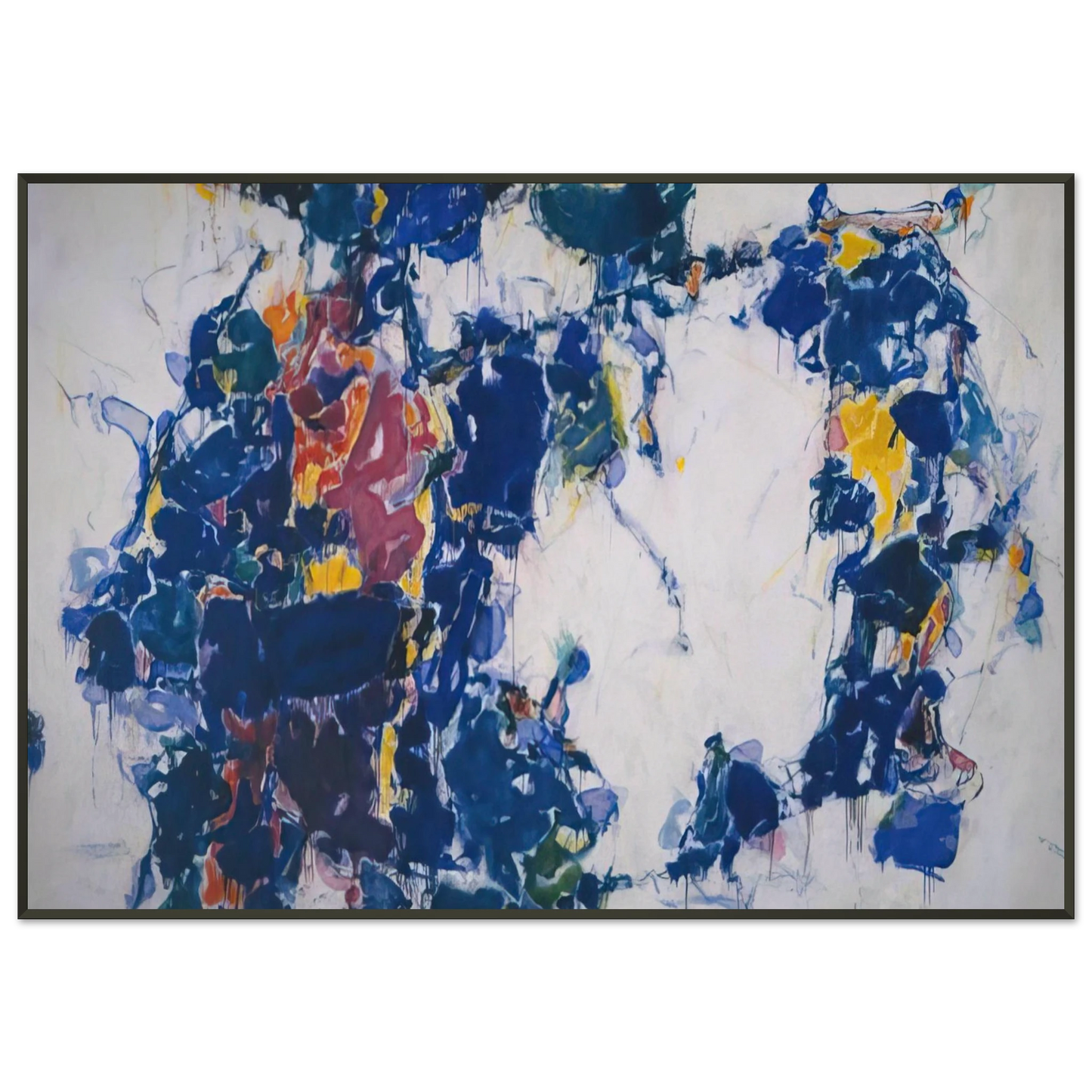 Sam Francis Around the Blues Framed Art Print - Aluminum Frame - 21x29.7 cm / 8x12"