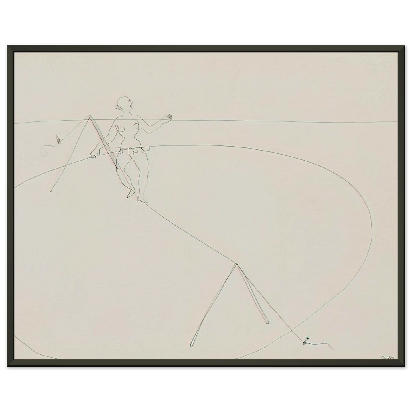 Alexander Calder TIGHTROPE WALKER 1932 Framed Art Print - Aluminum Frame - 70x100 cm / 28x40 inches