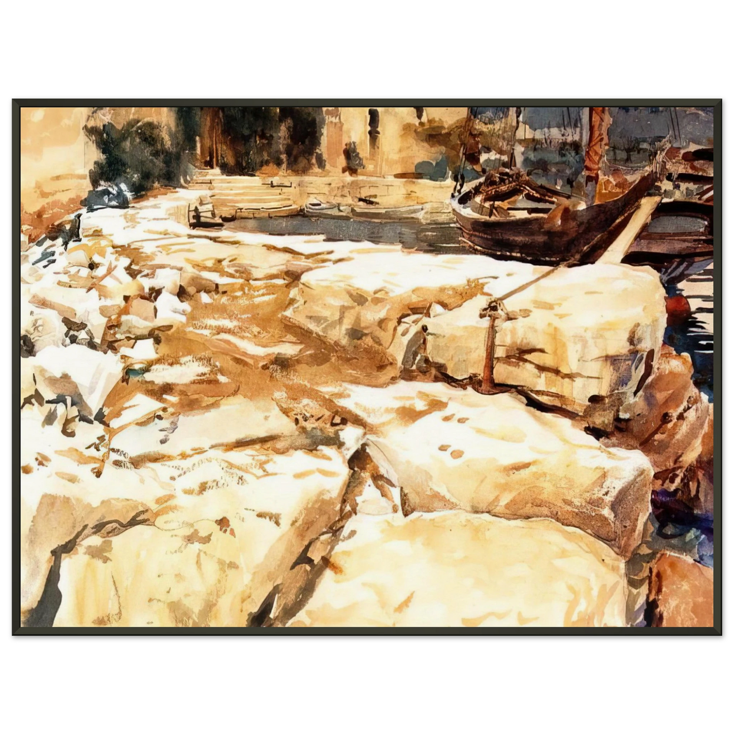 John Singer Sargent San Vigilio Framed Art Print - Aluminum Frame - 40x50 cm / 16x20 inches