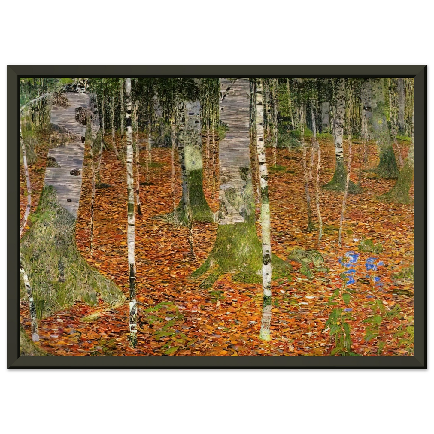 Gustav Klimt FARMHOUSE WITH BIRCH TREES 1903 Framed Art Print - Aluminum Frame - 70x100 cm / 28x40 inches
