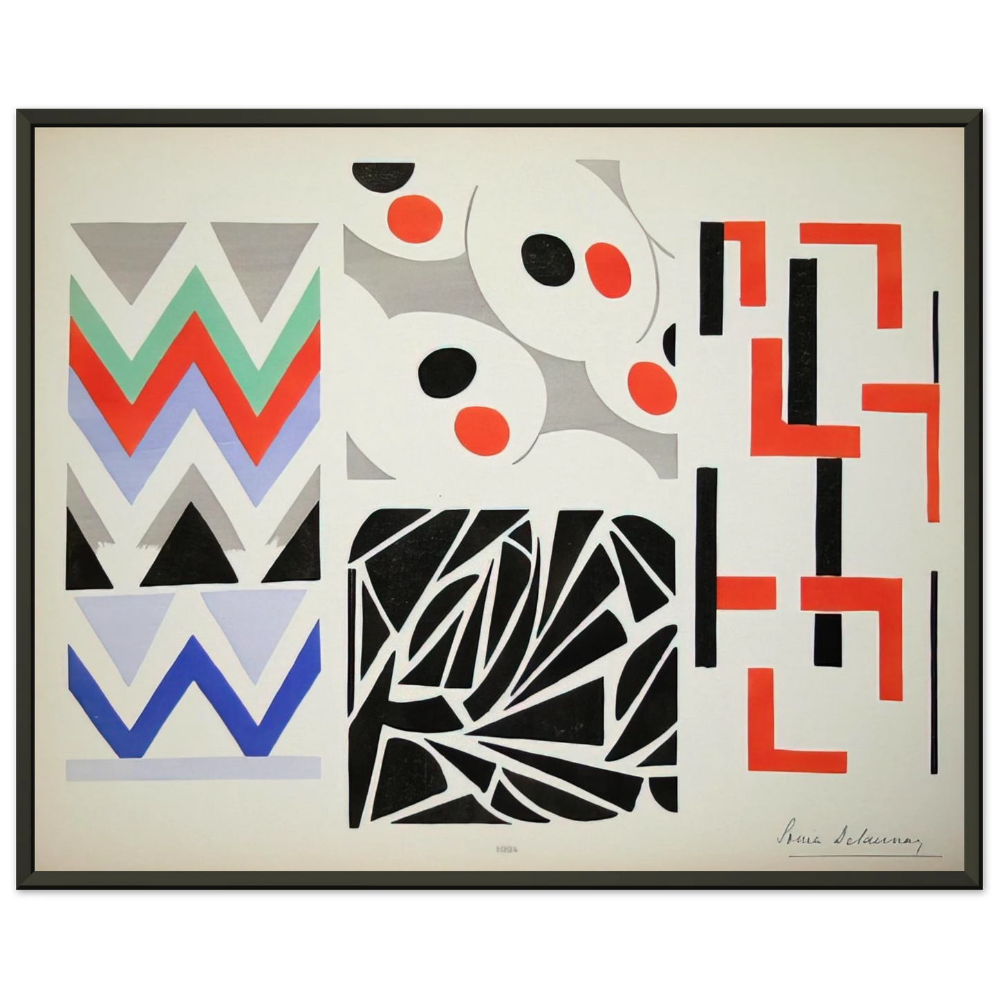 Sonia Delaunay HER PAINTINGS HER OBJECTS Framed Art Print - Aluminum Frame - 70x100 cm / 28x40 inches