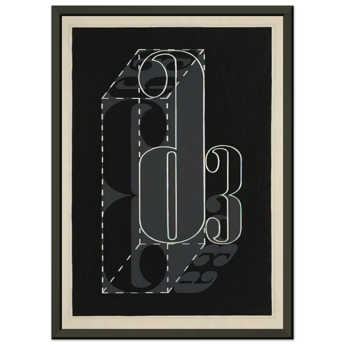 Josef Albers 6 AND 3 1931 Framed Art Print - Aluminum Frame - 70x100 cm / 28x40 inches