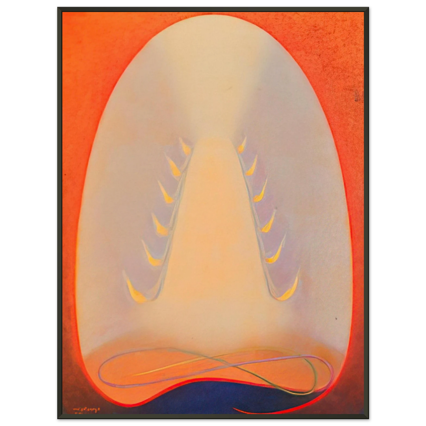 Agnes Lawrence Pelton Mount of Flame 1932 Framed Art Print - Aluminum Frame - 60x80 cm / 24x32 inches