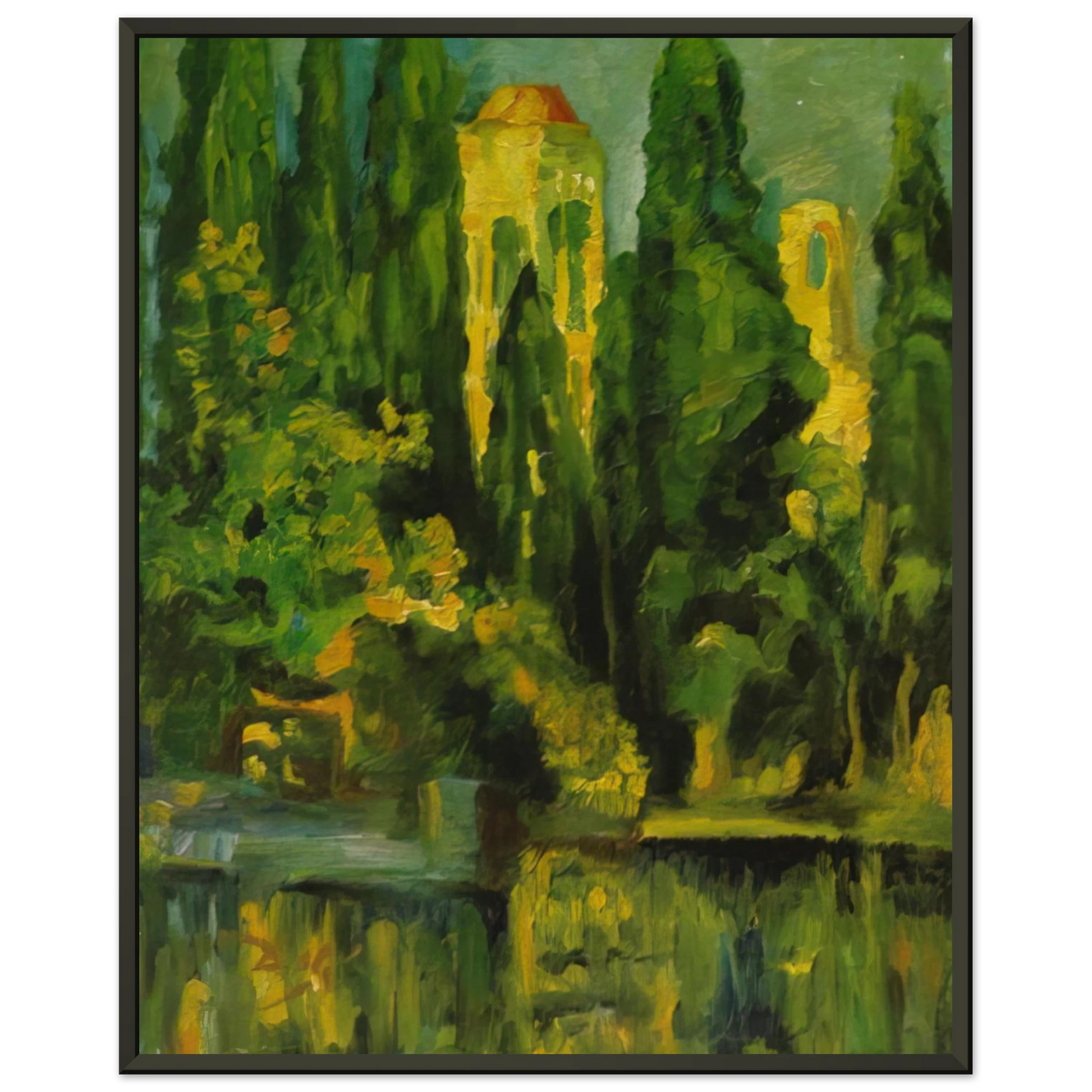 Salvador Dali VILABERTRIN CHURCH TOWER 1919 Framed Art Print - Aluminum Frame - 60x80 cm / 24x32 inches