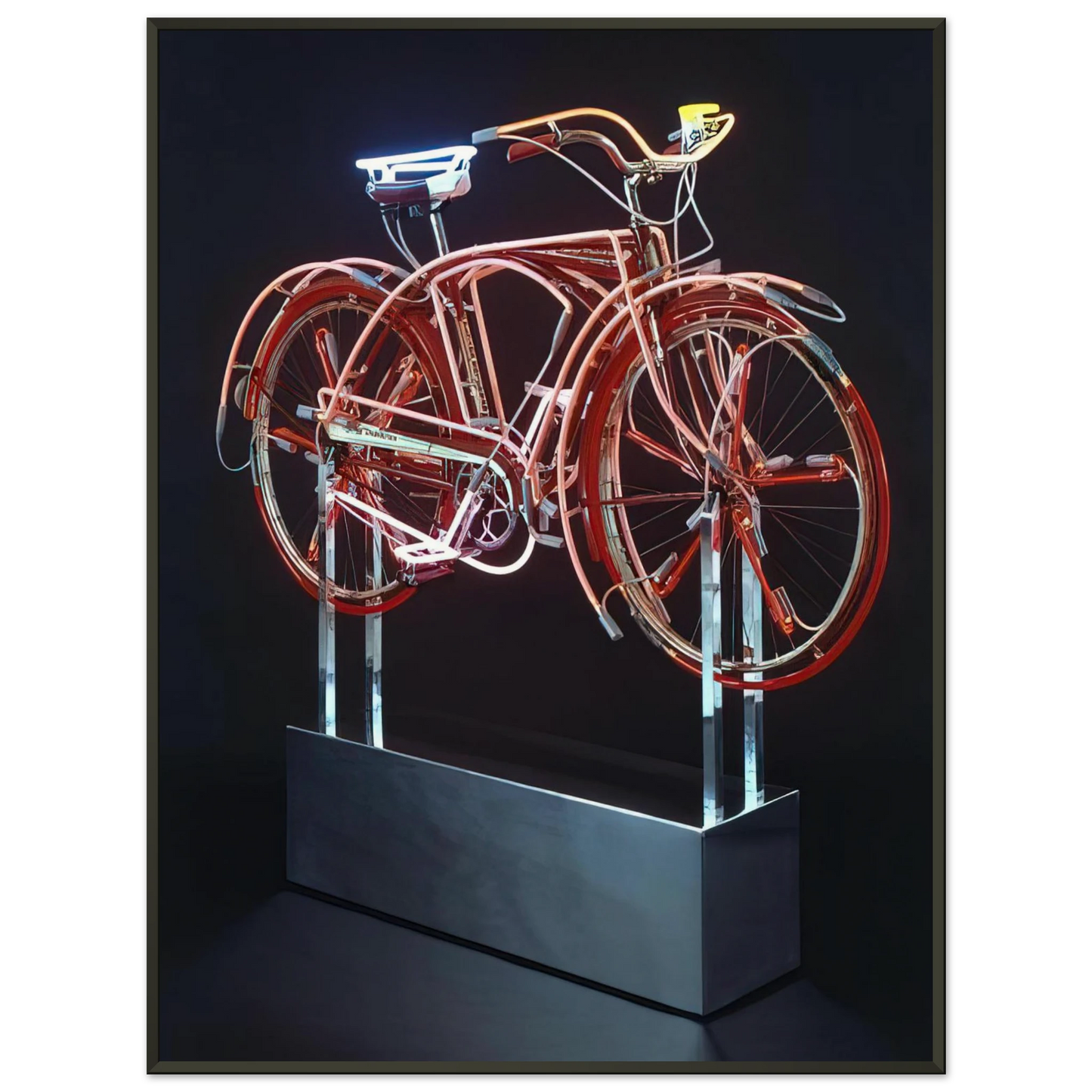 Robert Rauschenberg BICYCLOID IX 1994 Framed Art Print - Aluminum Frame - 40x50 cm / 16x20 inches