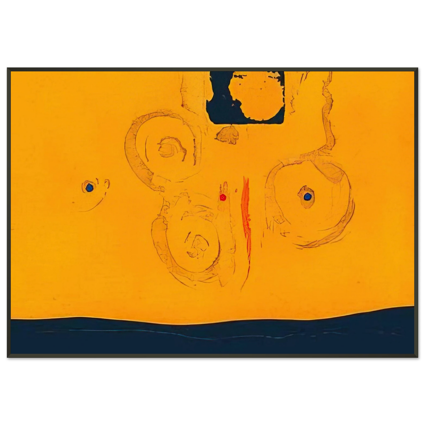 Helen Frankenthaler  Plaza Real  1988 Framed Art Print  - Aluminum Frame - 21x29.7 cm / 8x12"