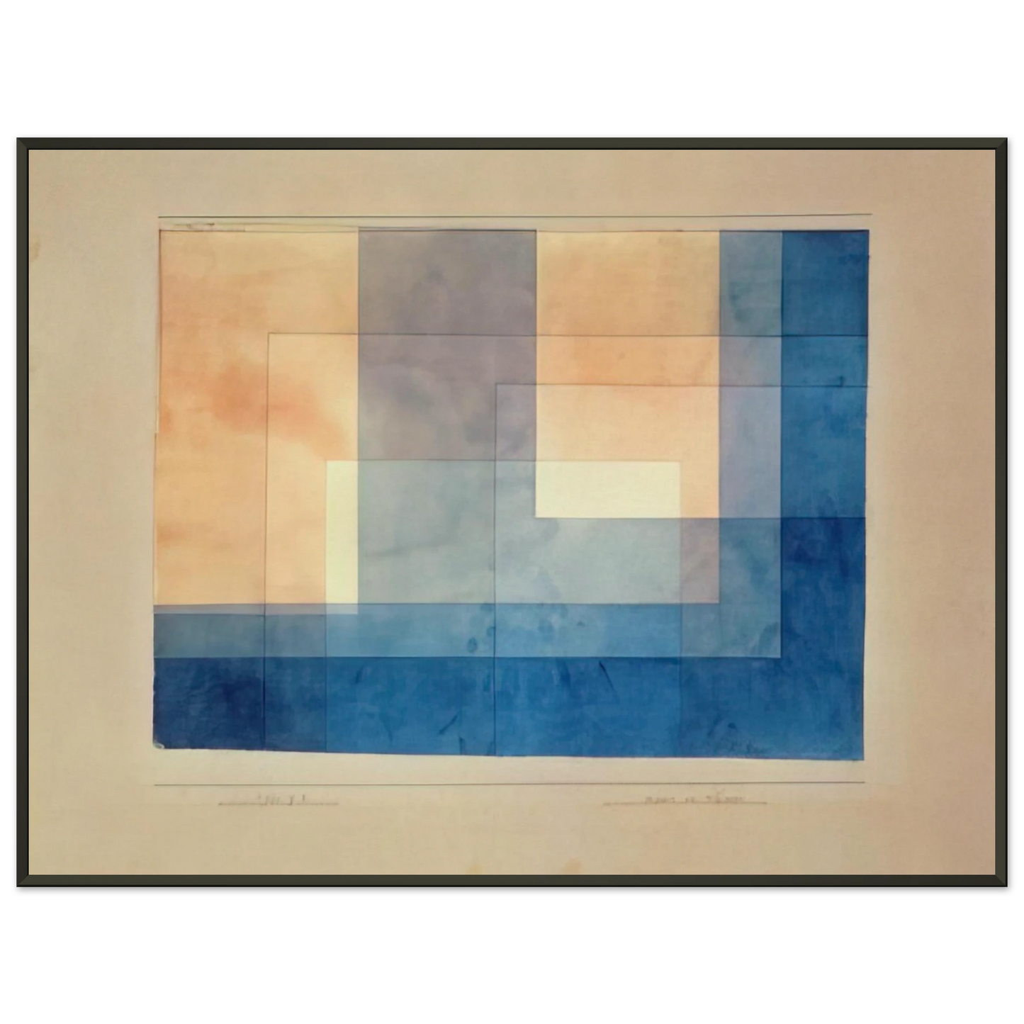 Paul Klee HOUSE ON THE WATER 1930 Framed Art Print - Aluminum Frame - 60x80 cm / 24x32 inches