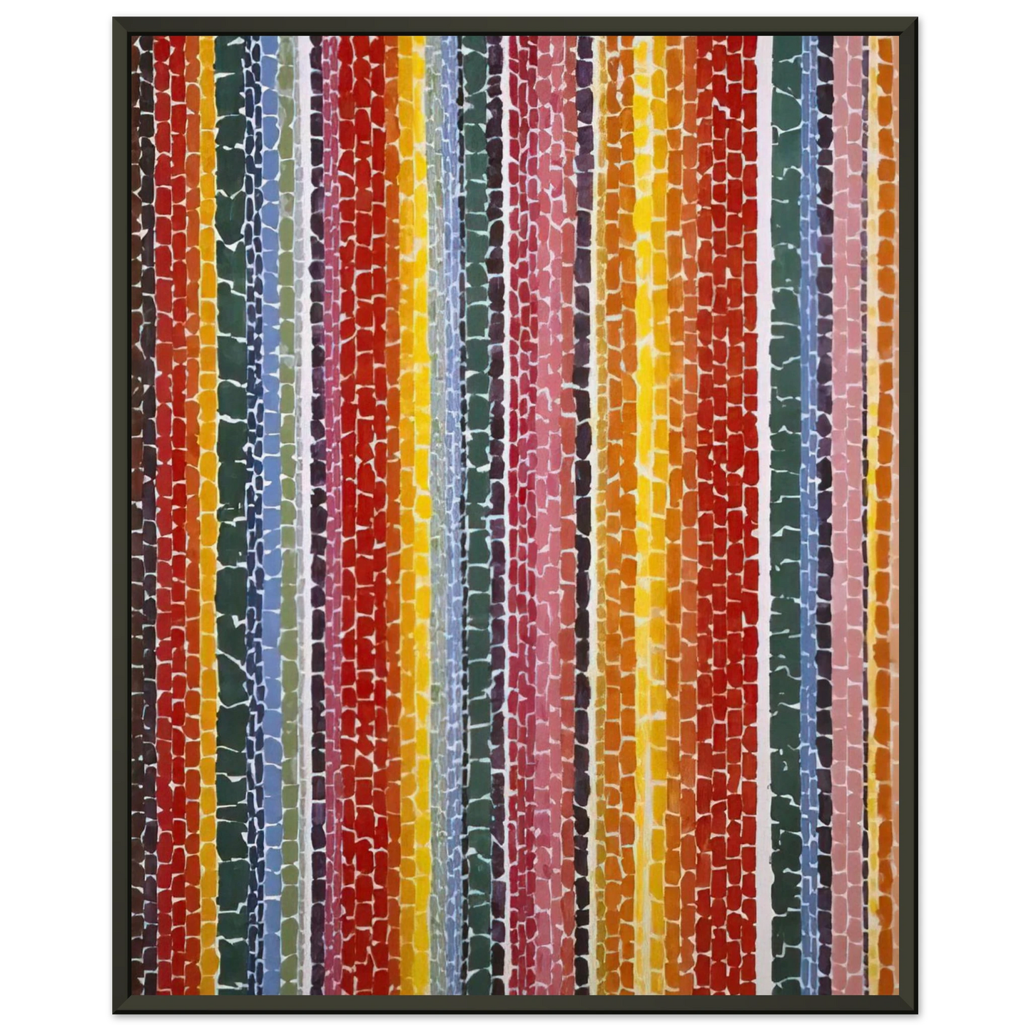Alma Woodsey Thomas EARTH SERMON BEAUTY LOVE AND PEACE 1971 Framed Art Print - Aluminum Frame - 40x50 cm / 16x20 inches