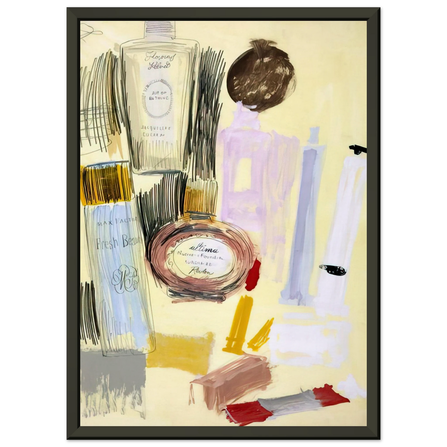 Andy Warhol Untitled Beauty Products Framed Art Print - Aluminum Frame - 60x80 cm / 24x32 inches