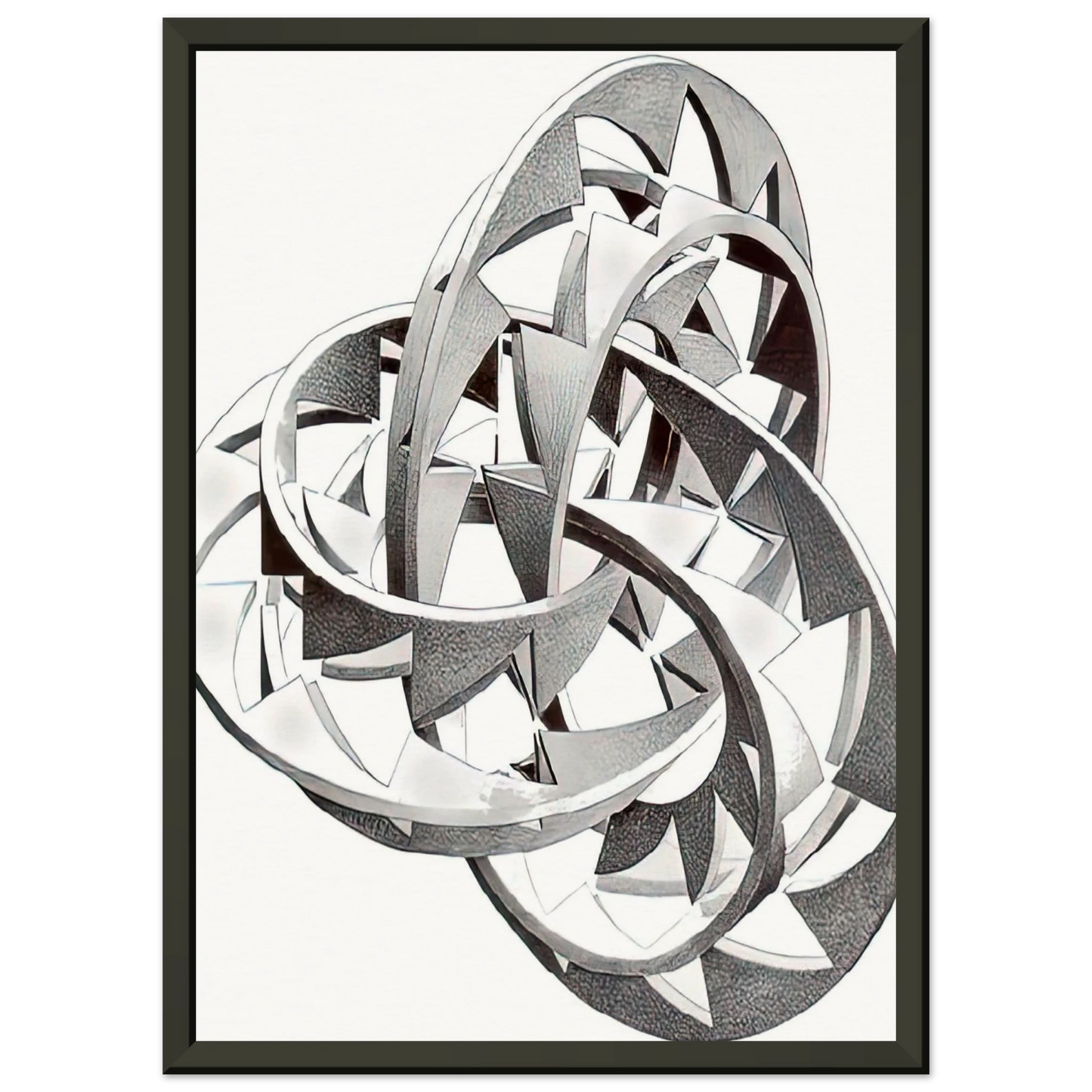 MC Escher  KNOT Framed Art Print  - Aluminum Frame - 60x80 cm / 24x32 inches