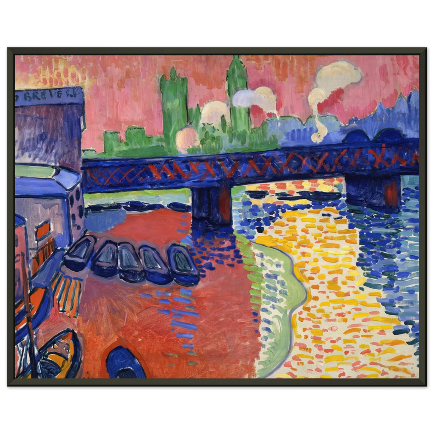 Andre Derain CHARING CROSS BRIDGE 1906 Framed Art Print - Aluminum Frame - 40x50 cm / 16x20 inches