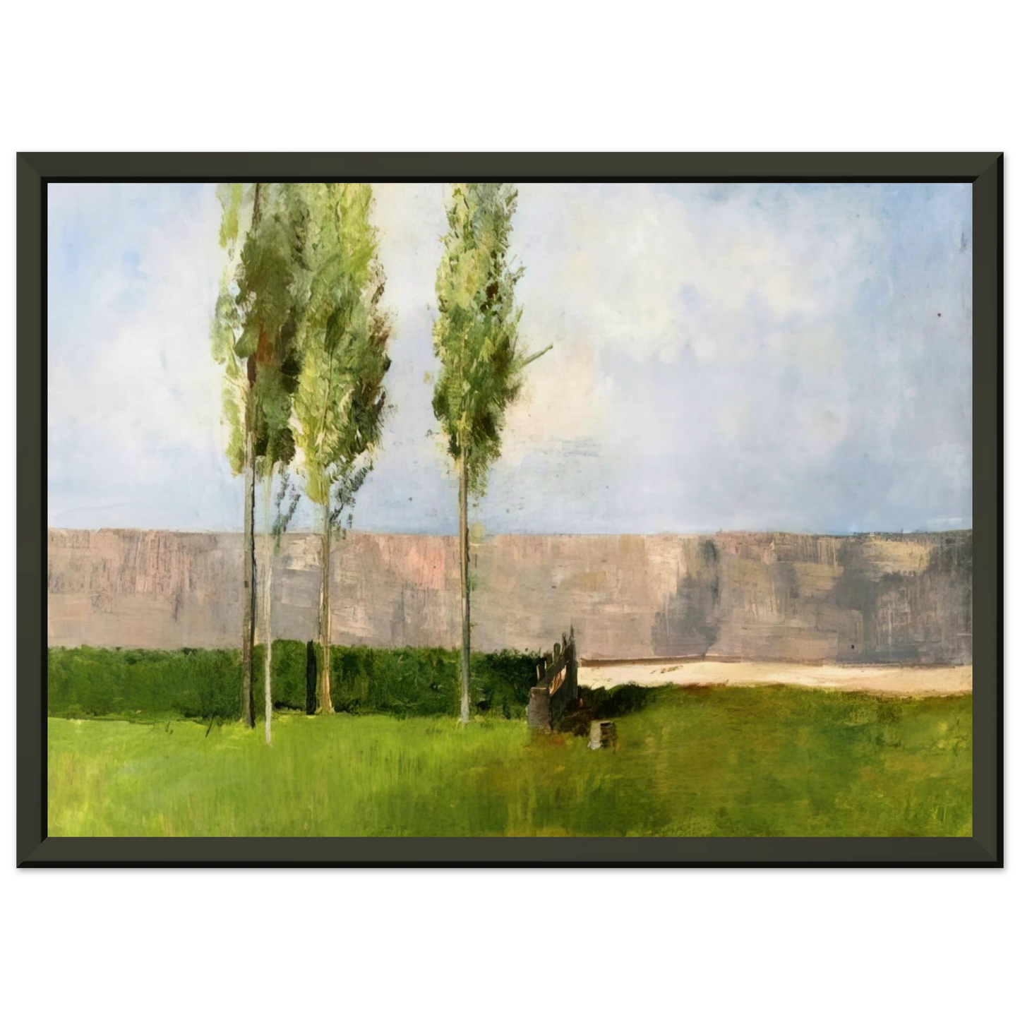 Odilon Redon  THE MEADOW Framed Art Print  - Aluminum Frame - 70x100 cm / 28x40 inches