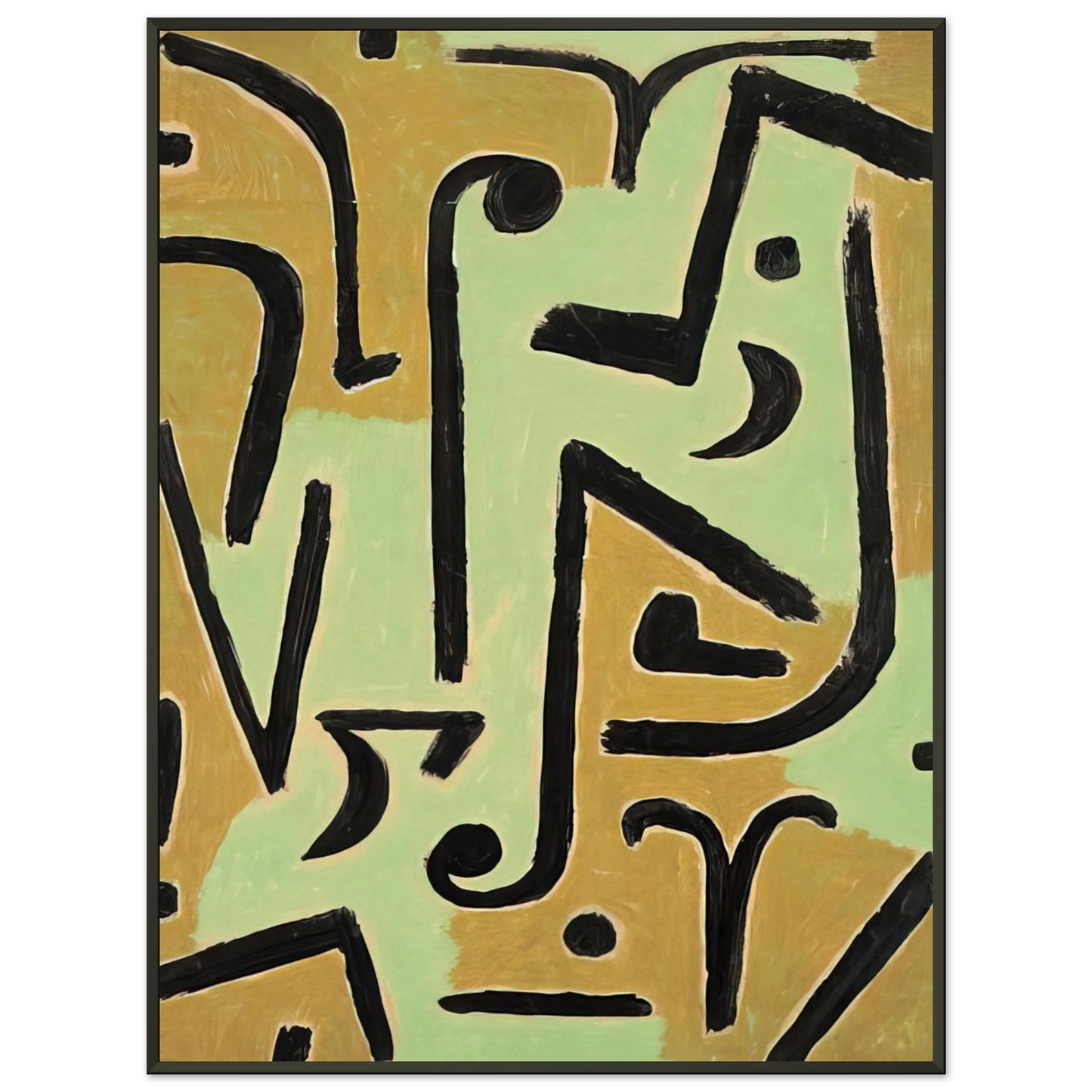 Paul Klee HALME 1940 Framed Art Print - Aluminum Frame - 40x50 cm / 16x20 inches