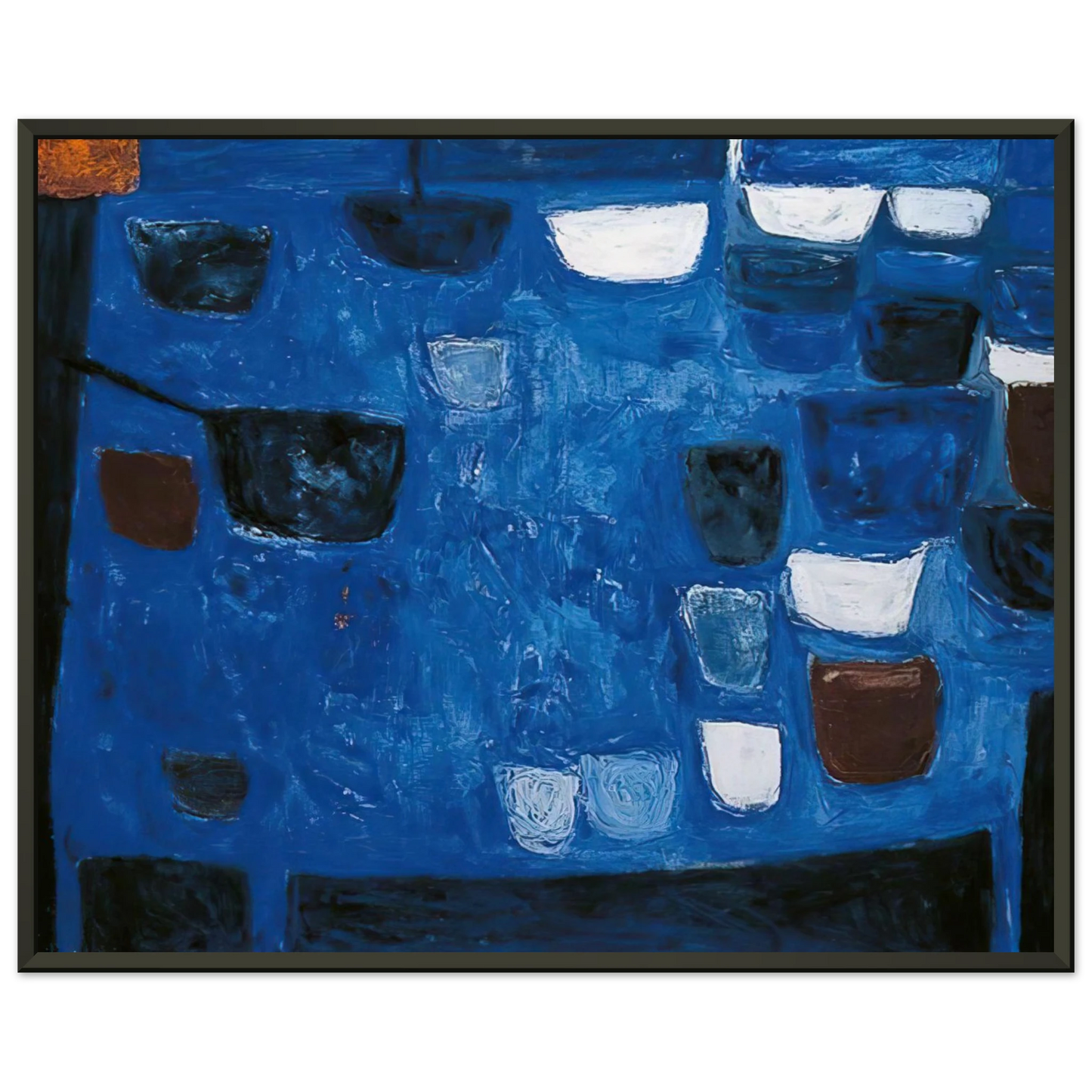 William Scott Blue Still Life 1957 Framed Art Print - Aluminum Frame - 60x80 cm / 24x32 inches