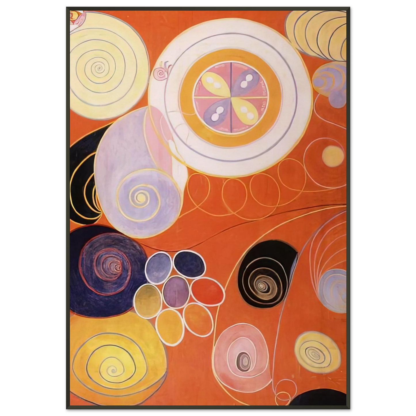 Hilma af Klint THEY TENS MAINSTAY IV 1907 Framed Art Print - Aluminum Frame - 21x29.7 cm / 8x12"