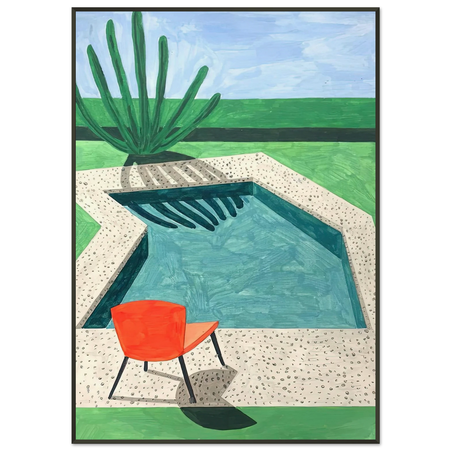 David Hockney David Hockney Framed Art Print - Aluminum Frame - 21x29.7 cm / 8x12"