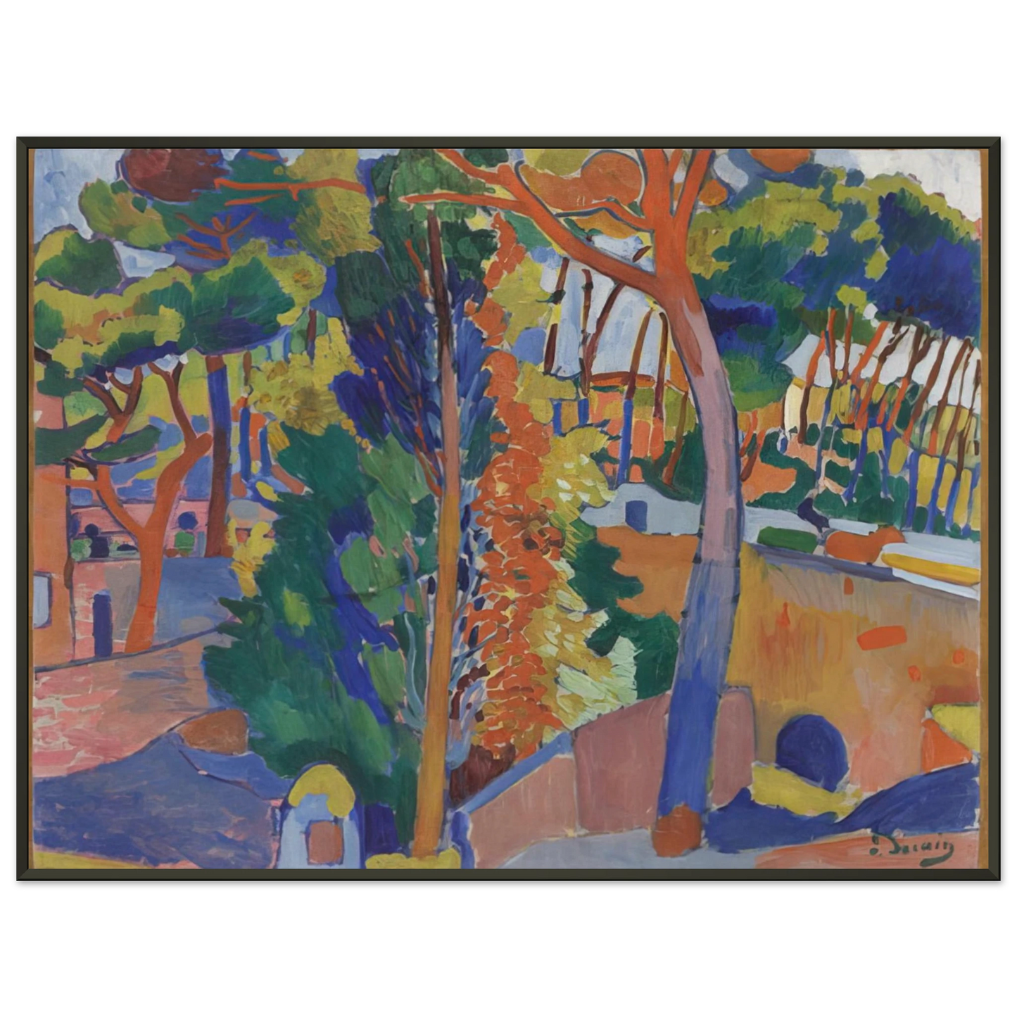 Andre Derain BRIDGE OVER THE RIOU 1906 Framed Art Print - Aluminum Frame - 40x50 cm / 16x20 inches