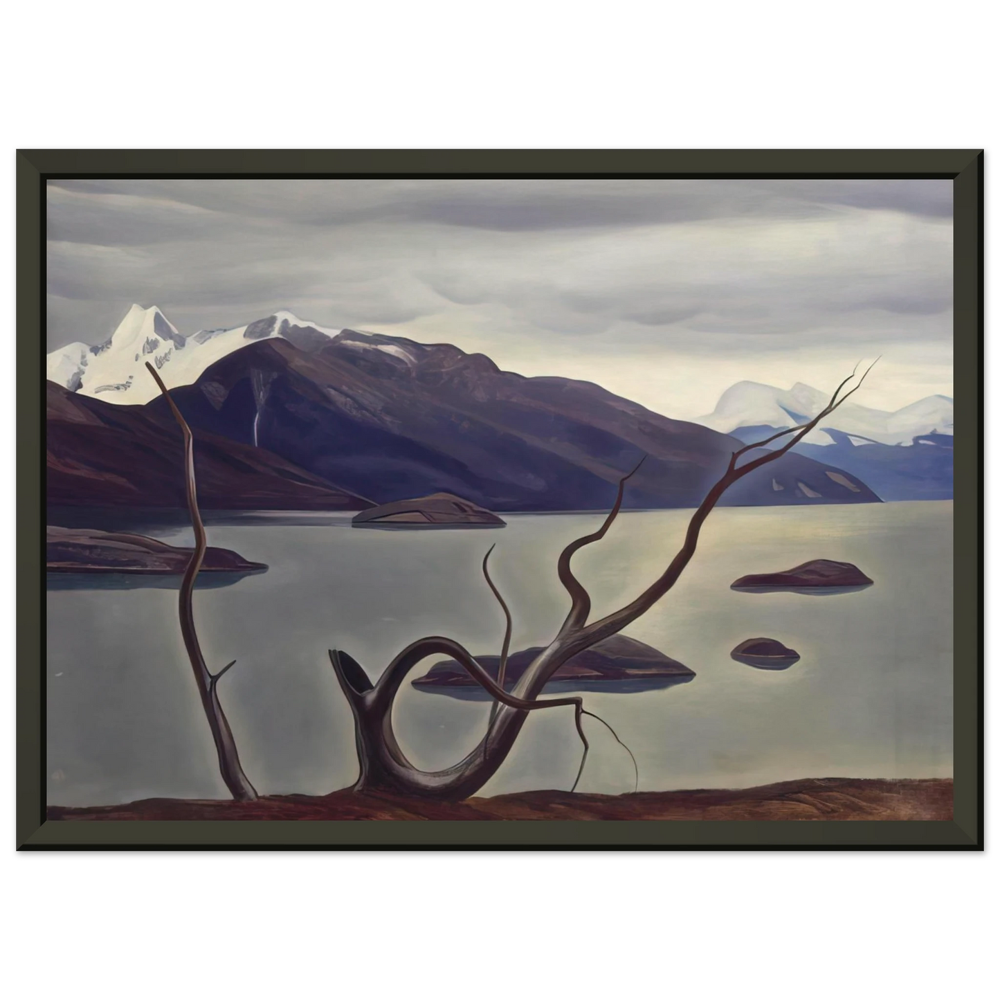 Rockwell Kent Admiralty Sound Tierra Del Fuego Framed Art Print - Aluminum Frame - 40x50 cm / 16x20 inches