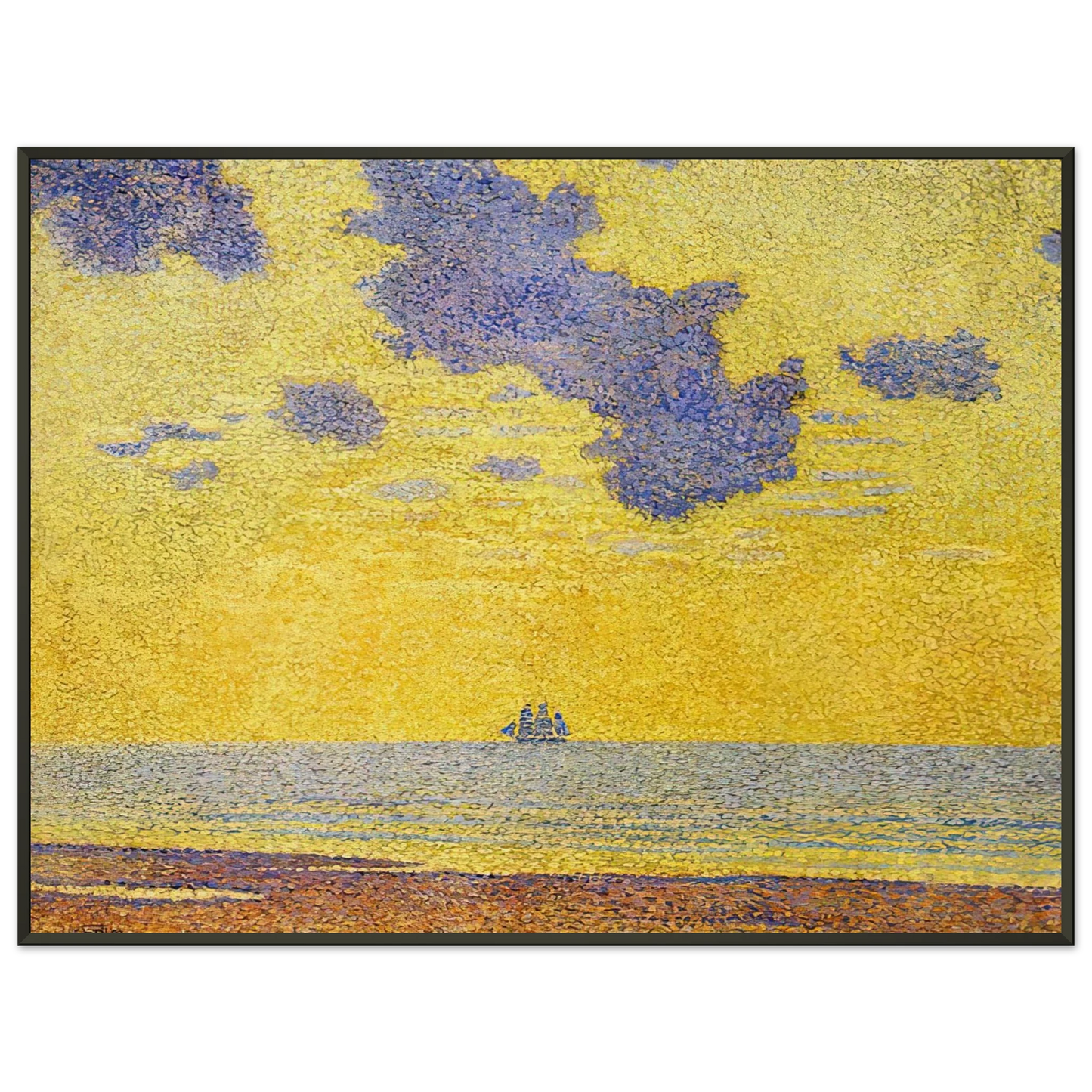 Theo van Rysselberghe BIG CLOUDS 1893 Framed Art Print - Aluminum Frame - 70x100 cm / 28x40 inches