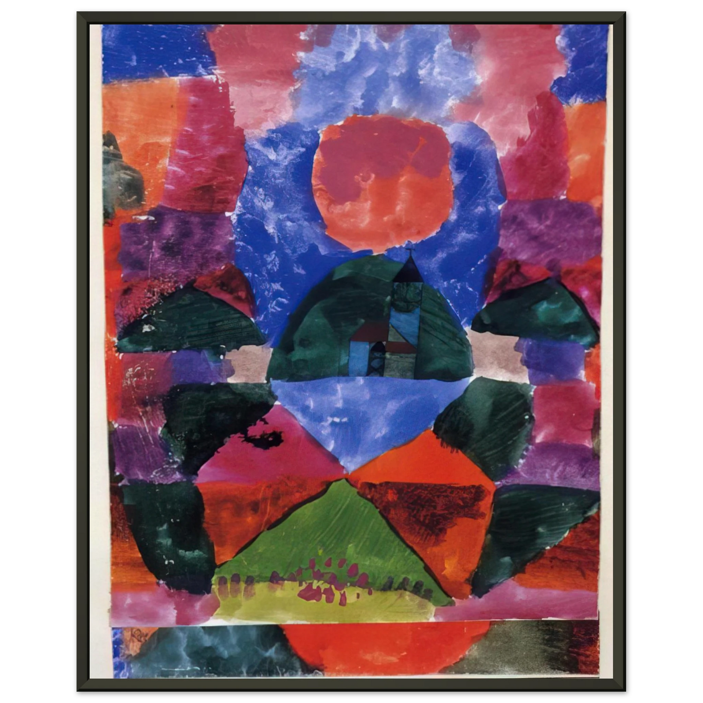 Paul Klee  A PRESSURE OF TEGERNSEE 1919 Framed Art Print  - Aluminum Frame - 40x50 cm / 16x20 inches