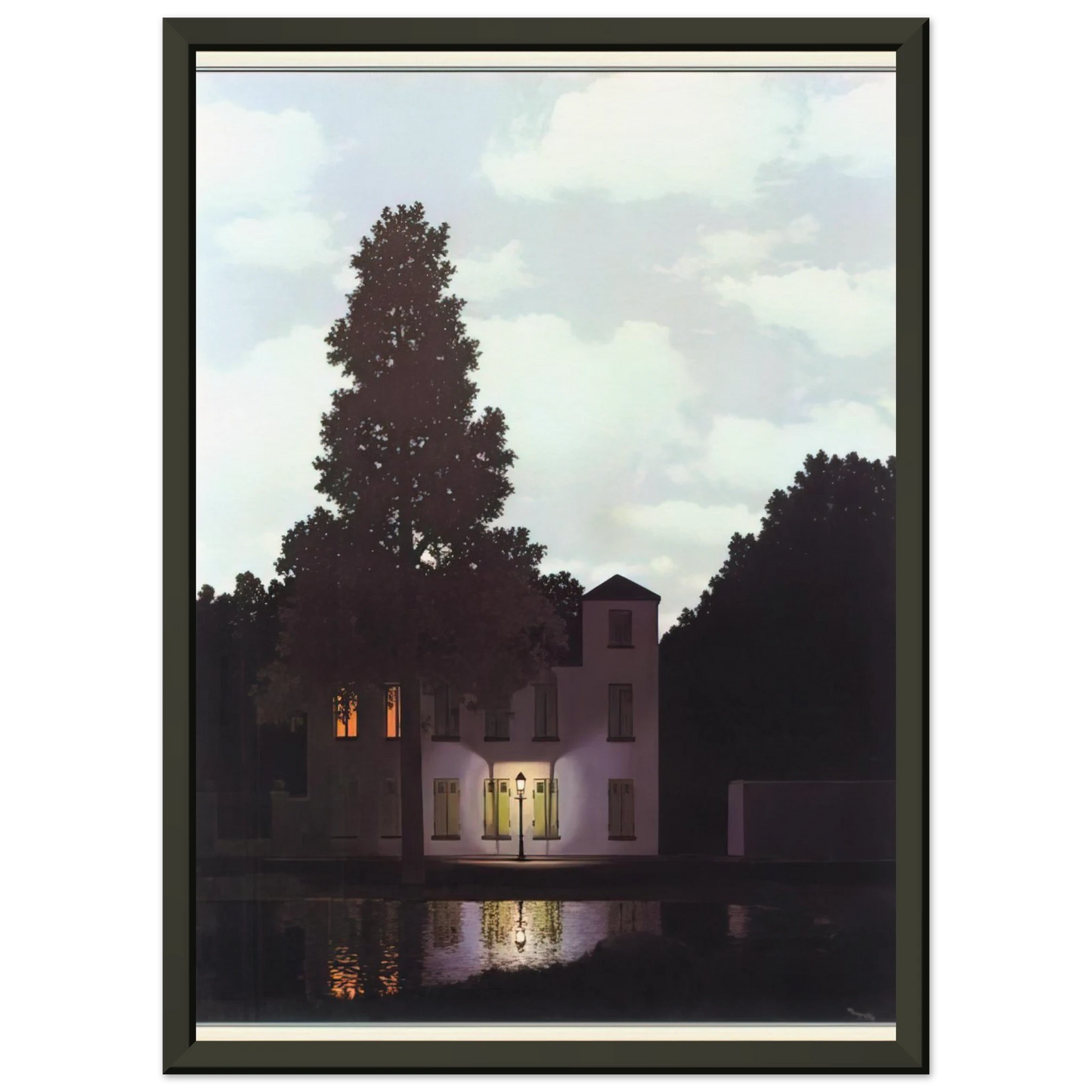 Rene Magritte THE EMPIRE OF LIGHTS 1954 1 Framed Art Print - Aluminum Frame - 60x80 cm / 24x32 inches
