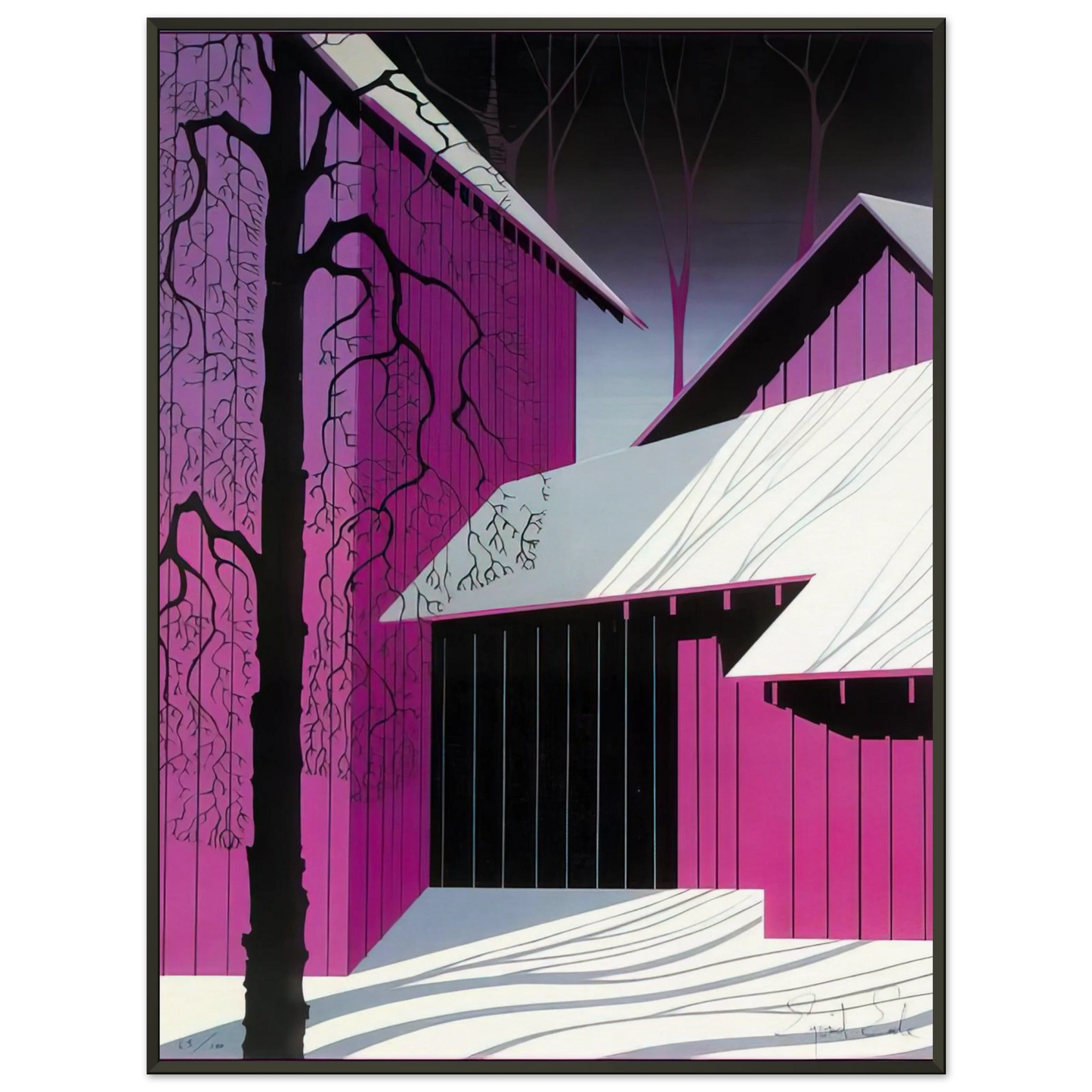 Eyvind Earle  Amethyst Framed Art Print  - Aluminum Frame - 60x80 cm / 24x32 inches