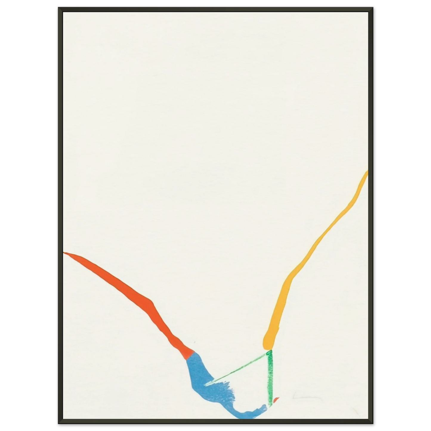 Helen Frankenthaler What Red Lines Can Do 1970 Framed Art Print - Aluminum Frame - 40x50 cm / 16x20 inches