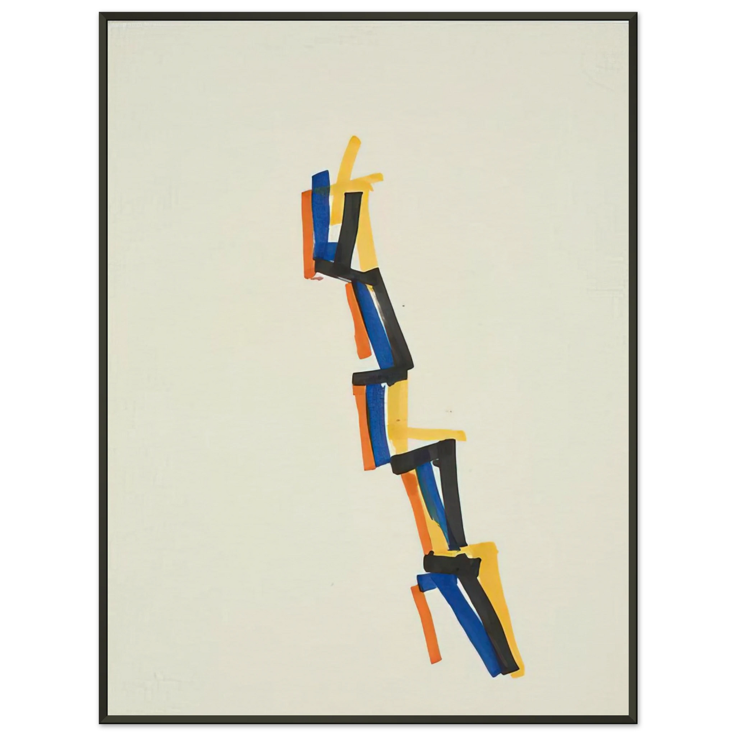 Charlotte Posenenske Striped Picture 1965 Framed Art Print - Aluminum Frame - 70x100 cm / 28x40 inches