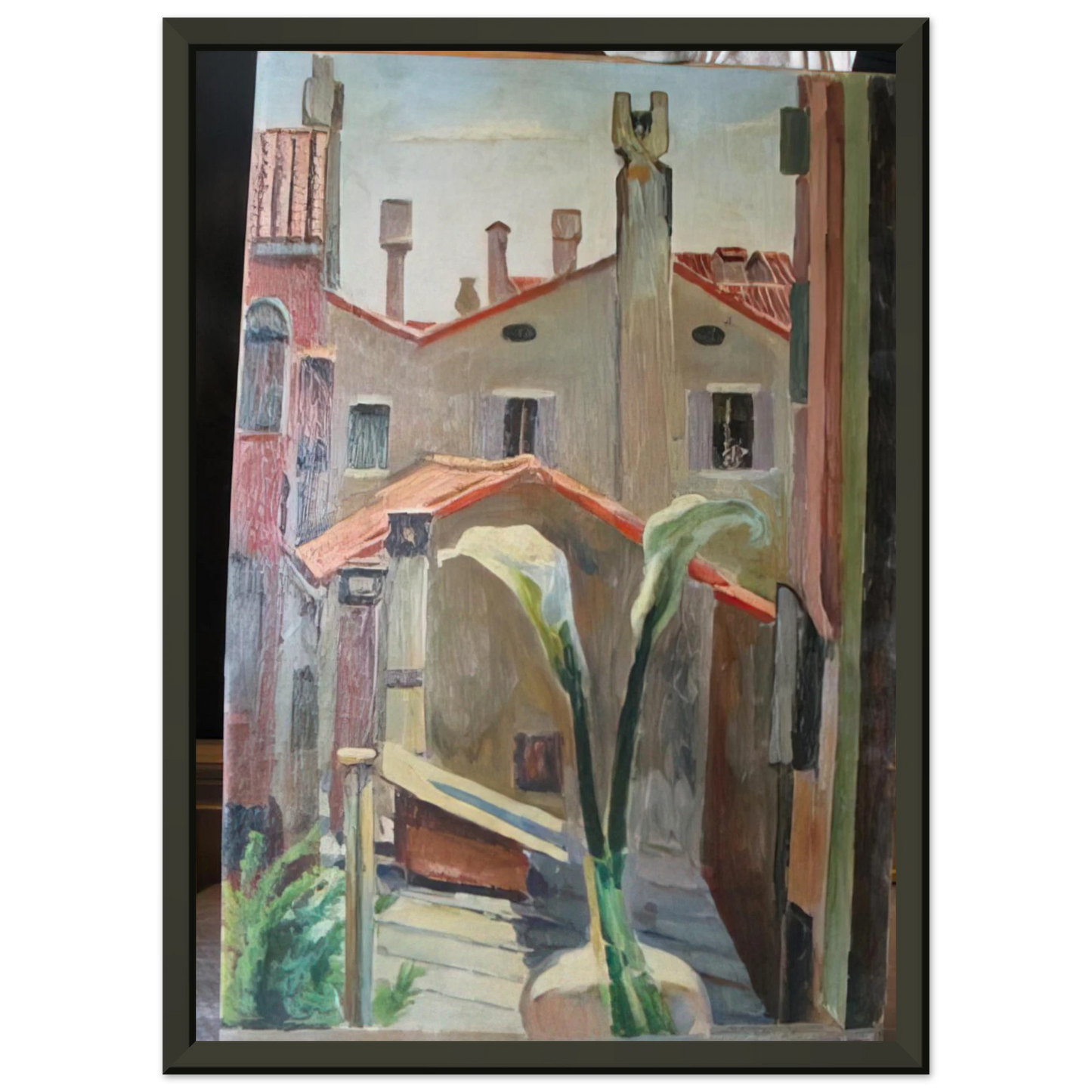 Vanessa Bell ROOFS Framed Art Print - Aluminum Frame - 60x80 cm / 24x32 inches