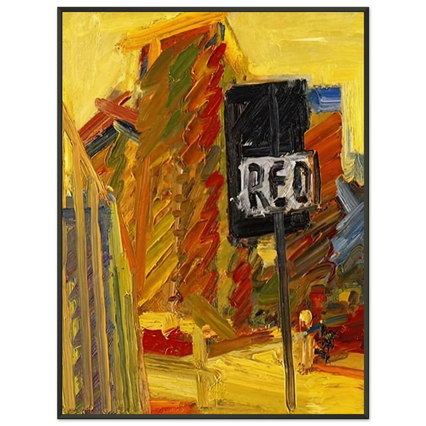 Frank Auerbach TOWER BLOCKS Framed Art Print - Aluminum Frame - 70x100 cm / 28x40 inches
