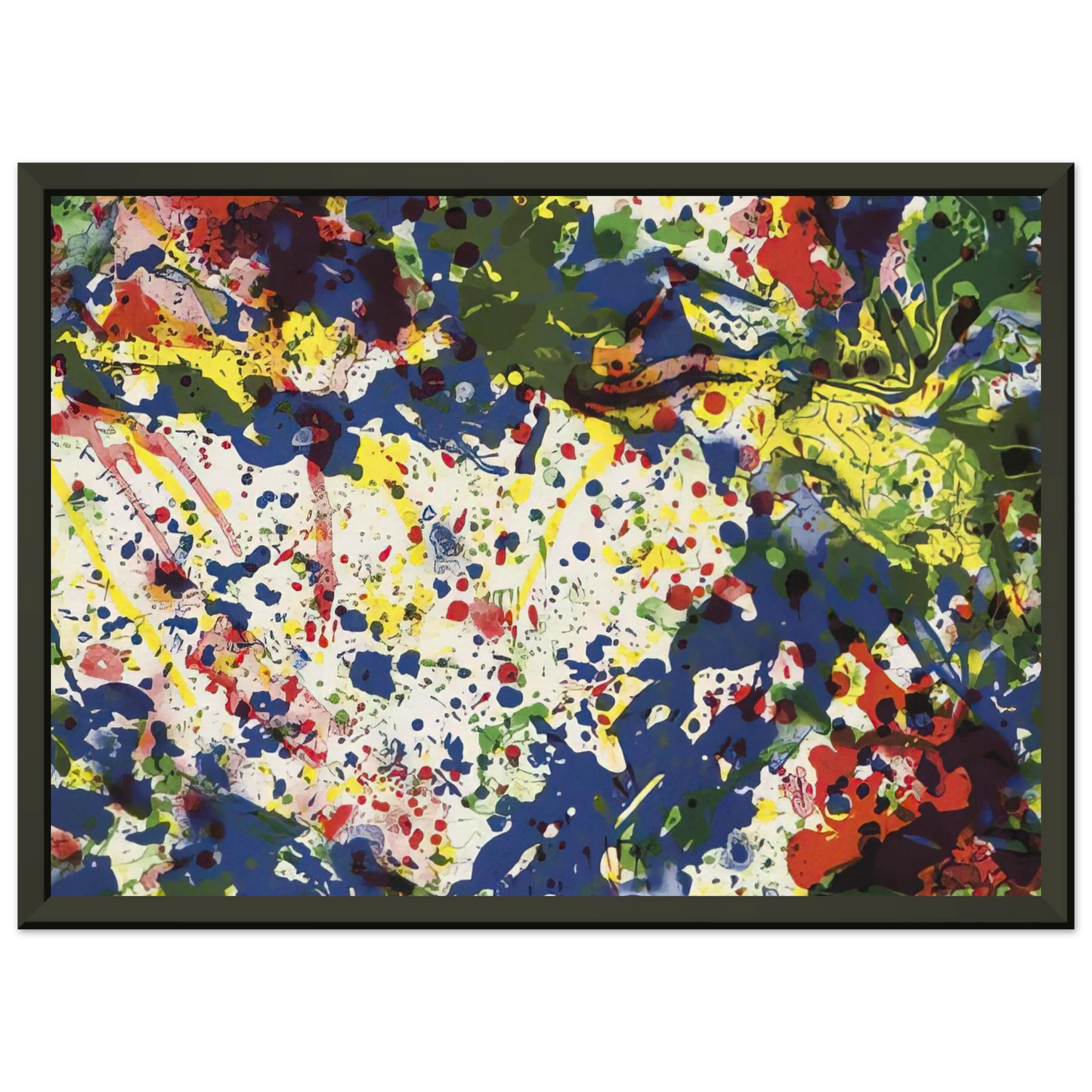 Sam Francis Untitled from Papierski Portfolio SF 355 Framed Art Print - Aluminum Frame - 40x50 cm / 16x20 inches