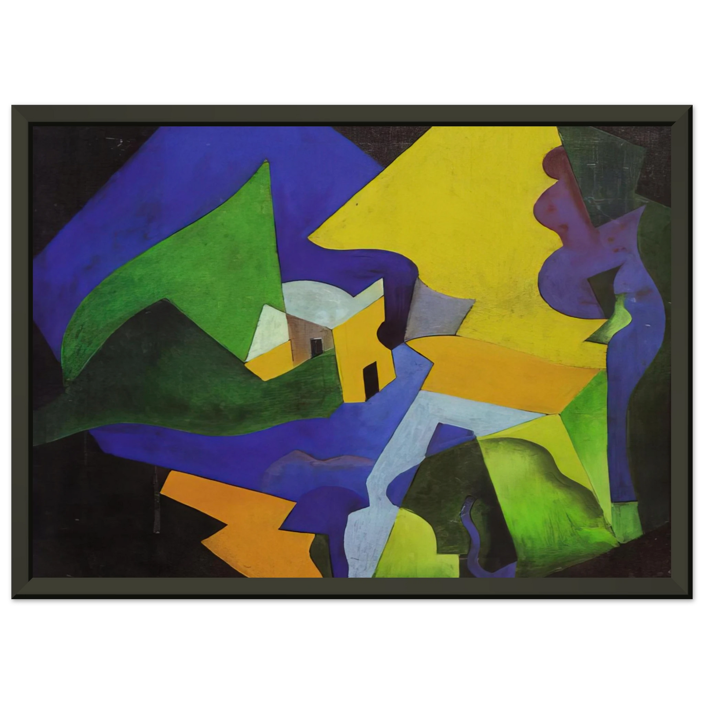 Enrico Prampolini COSTRUZIONE SPAZIALE PAESAGGIO 1919 Framed Art Print - Aluminum Frame - 60x80 cm / 24x32 inches