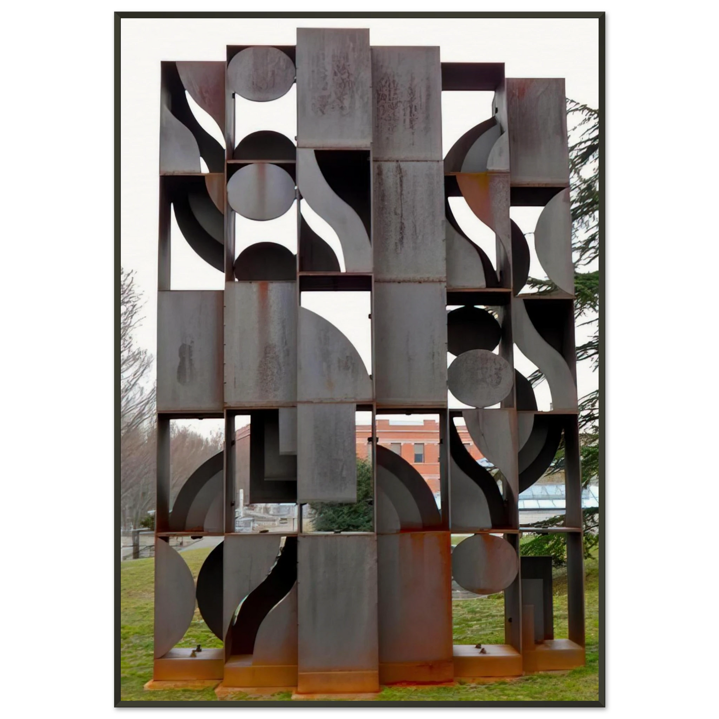 Louise Nevelson ATMOSPHERE AND ENVIRONMENT X 1969 Framed Art Print - Aluminum Frame - 21x29.7 cm / 8x12"