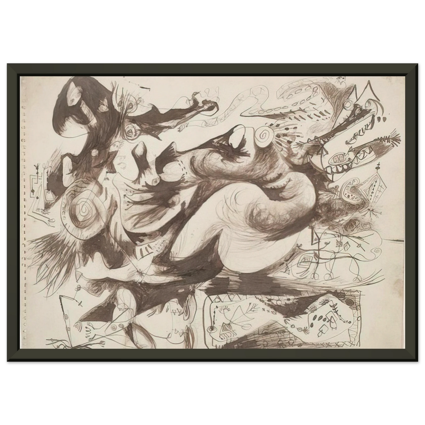 Jackson Pollock UNTITLED O CONNOR THAW 770 Framed Art Print - Aluminum Frame - 70x100 cm / 28x40 inches