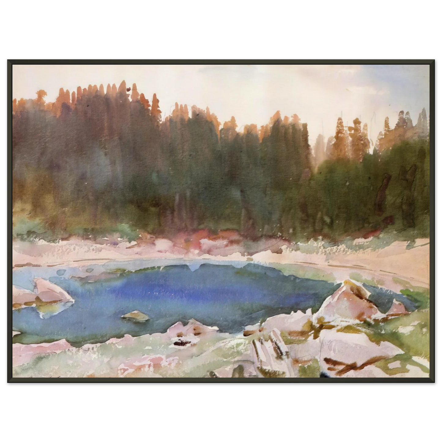 John Singer Sargent Lake in the Tyrol Framed Art Print - Aluminum Frame - 40x50 cm / 16x20 inches