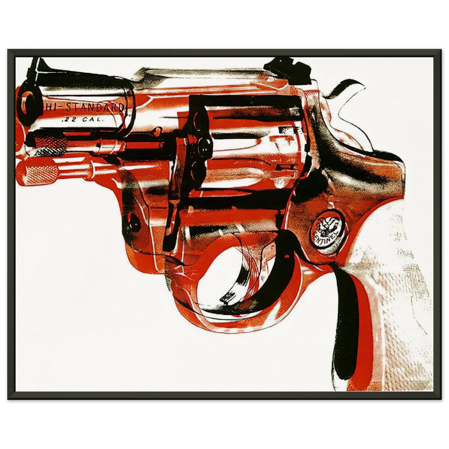 Andy Warhol Gun Framed Art Print - Aluminum Frame - 60x80 cm / 24x32 inches